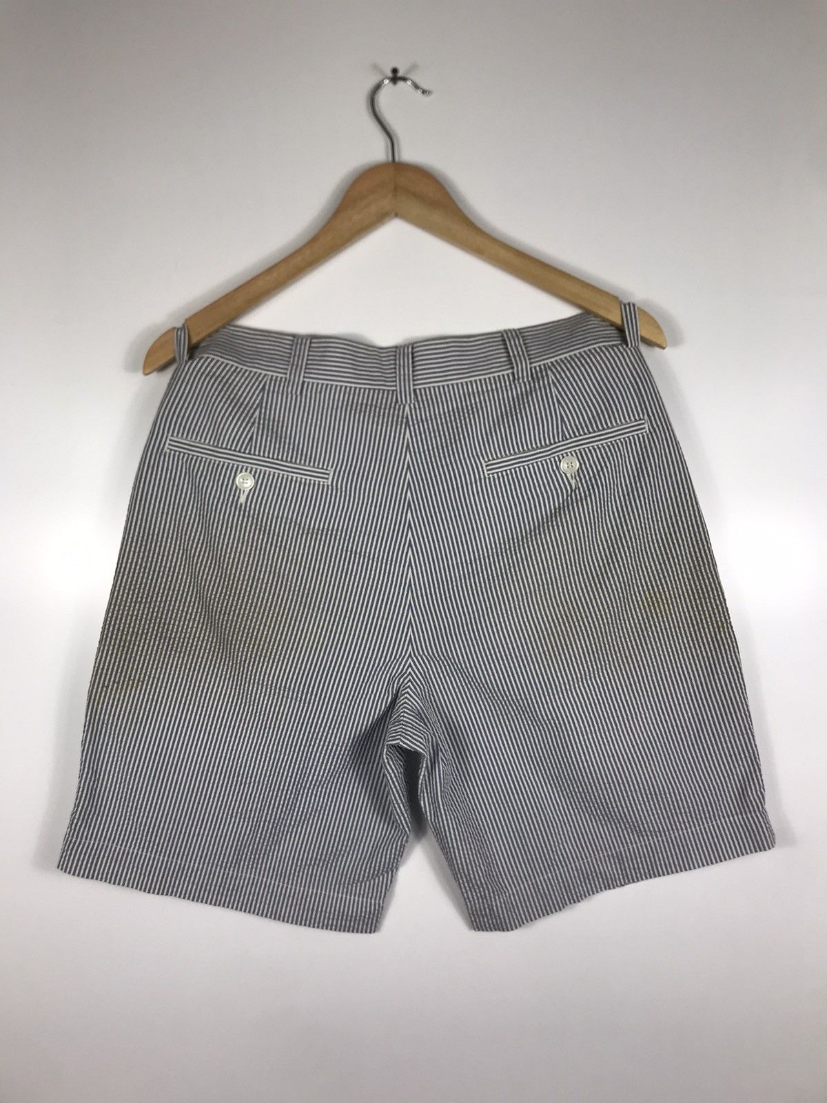 Brooks Brothers 🔥Brooks Brothers 346 Hickory Stripe Short Pants Size US 31 - 12 Thumbnail
