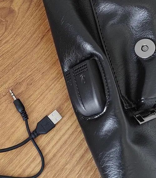 Japanese Brand Mikami x Maezo Retro fashion pu leather usb port backpack Size ONE SIZE - 6 Thumbnail