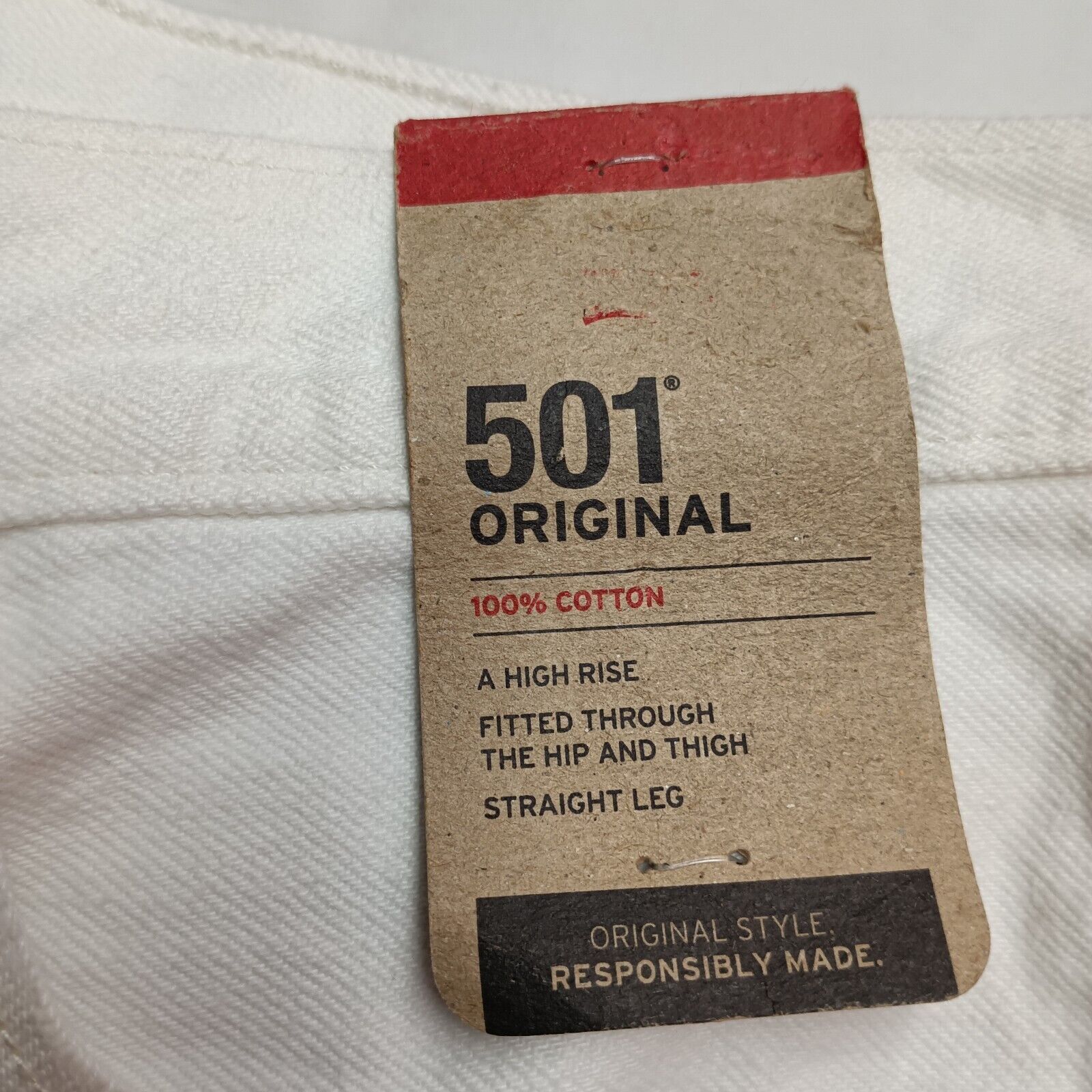 Levi's Levi's 501 Jeans Women's 26x30 Button Fly Distress White Size 26" / US 2 / IT 38 - 2 Thumbnail