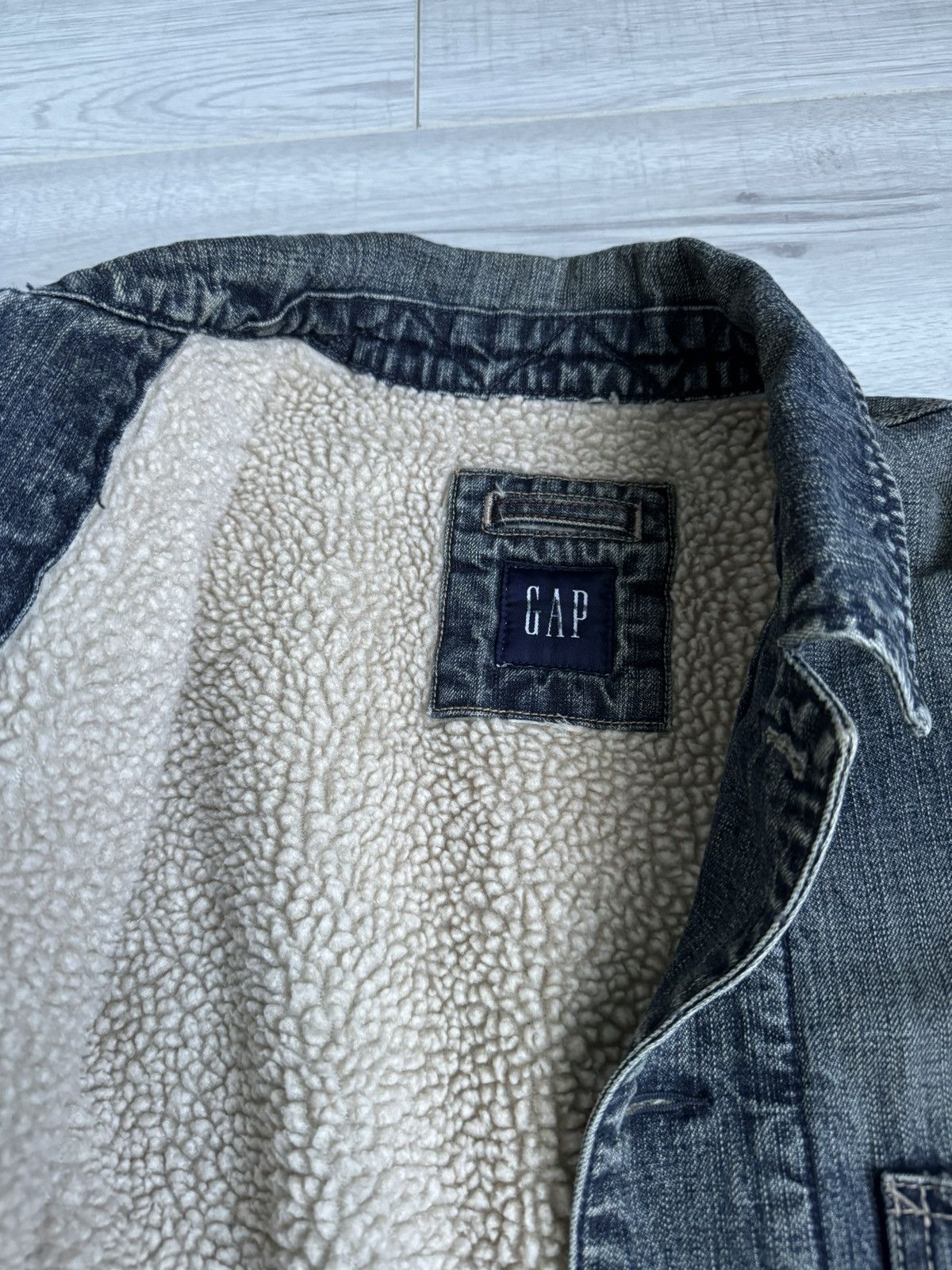 Gap × Vintage Vintage Gap denim Sherpa Jacket Size US M / EU 48-50 / 2 - 4 Thumbnail