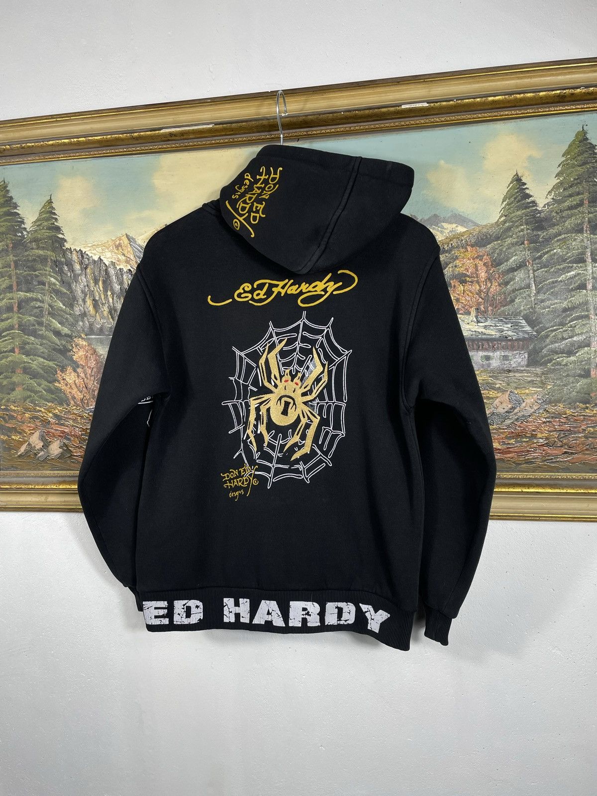 Ed Hardy Ed Hardy Retro 00s Hoodie With Crystals Affliction Grunge Size US XS / EU 42 / 0 - 6 Thumbnail