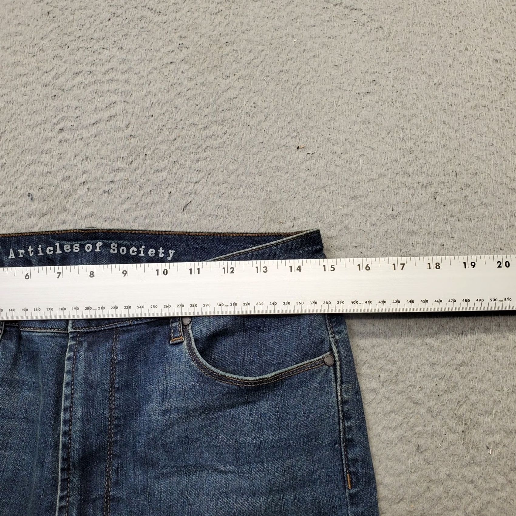 Vintage Articles Of Society Skinny Jeans Womens 31 Blue Denim 5-Pocket Design Jeans Size 24" / US 00 / IT 34 - 6 Thumbnail