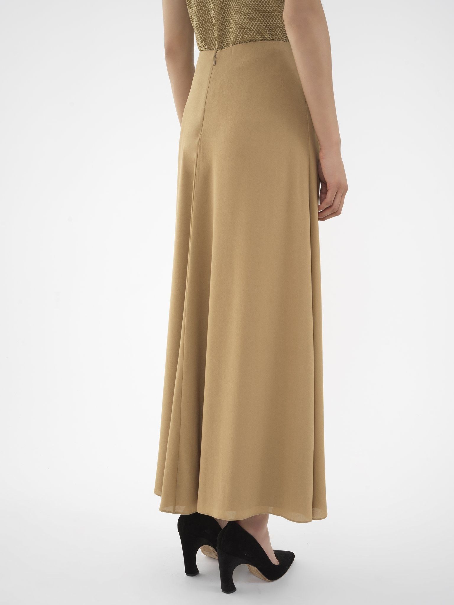 Chloe o1loc1c0325 CHC24 Midi Skirt in Brown Size 27" / US 4 / IT 40 - 4 Thumbnail