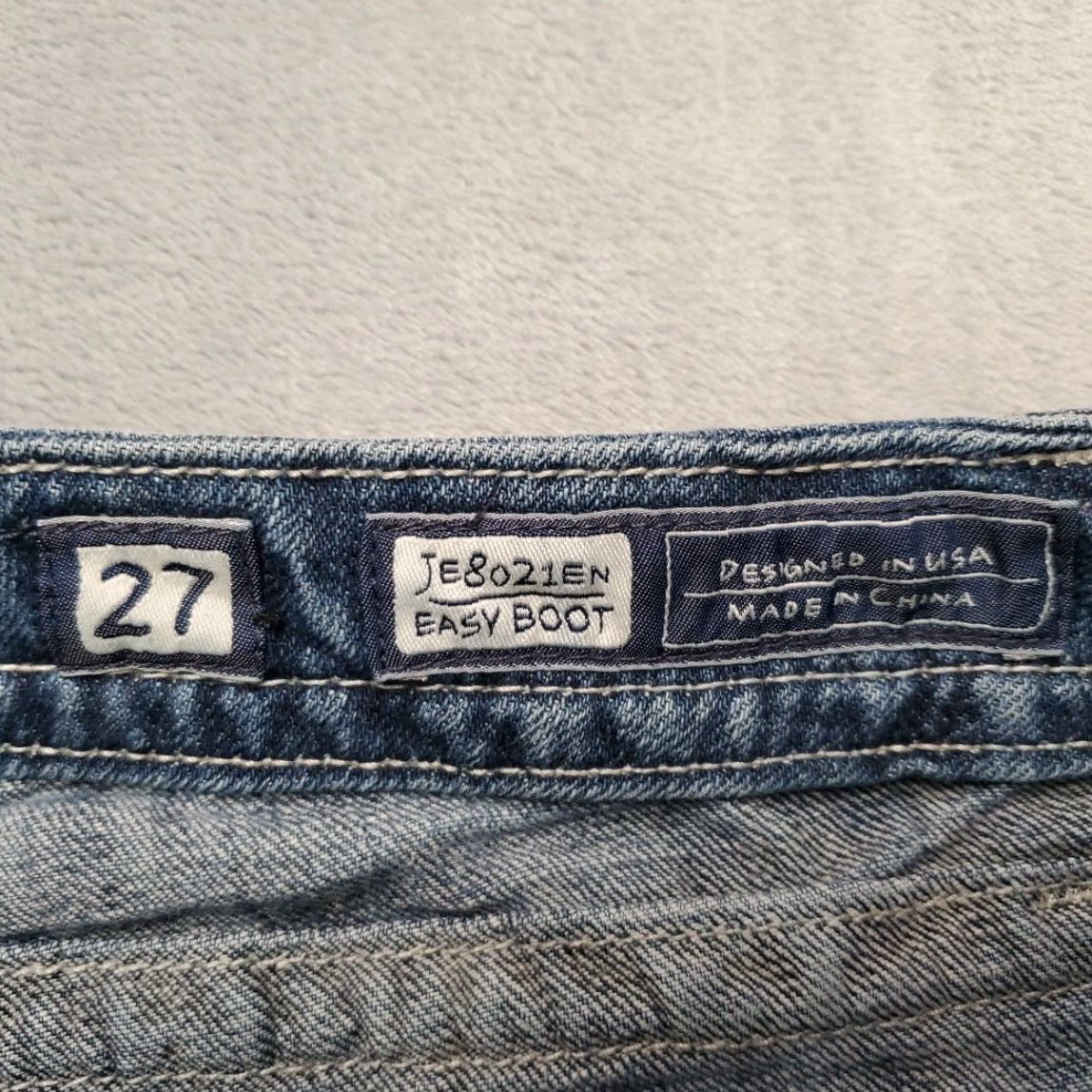Miss Me VINTAGE MissMe Jeans Womens 27 Faded Whiskered Blue Denim Boot Cut Thick Stitch Cowboy Shirt? Size 27" / US 4 / IT 40 - 5 Thumbnail