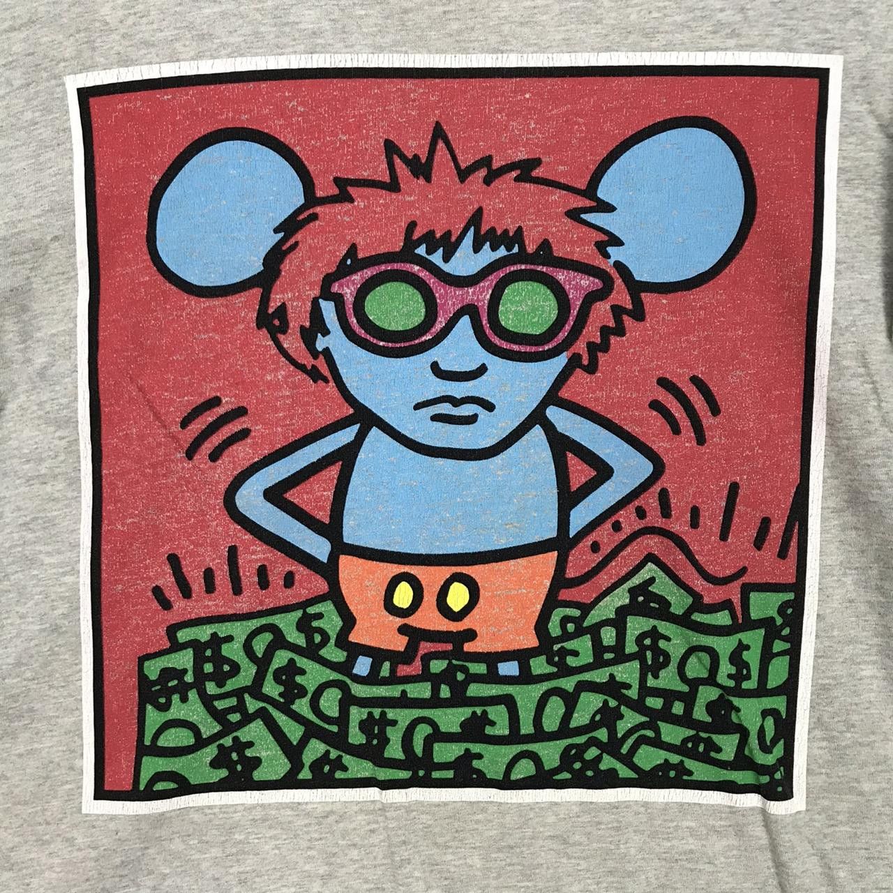 Keith Haring Vintage ZARA X KEITH HARING Big Logo Grey Tee Size US M / EU 48-50 / 2 - 2 Thumbnail