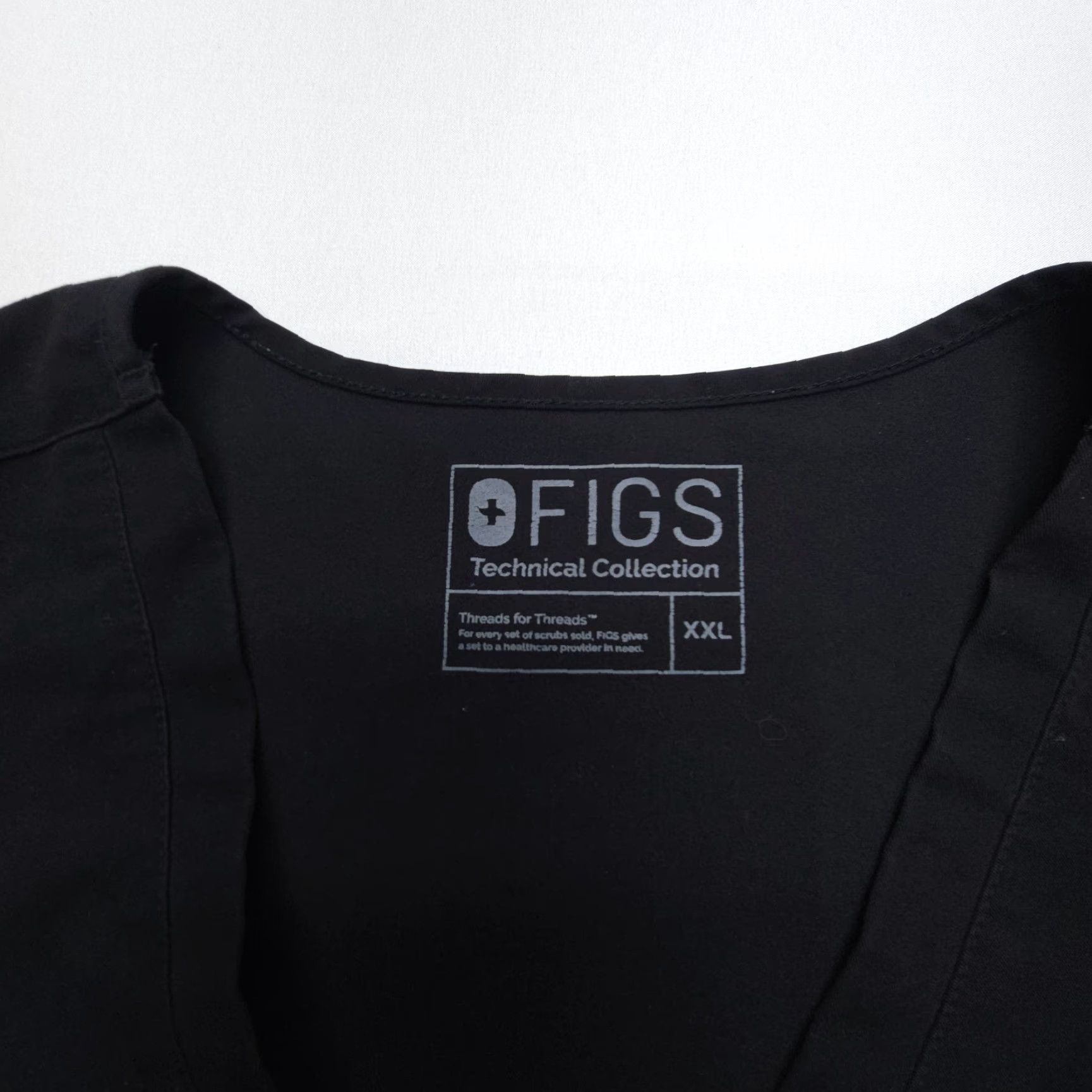 Vintage FIGS Casma Three Pocket Scrub Top Womens 2XL Black Nursing Medical Healthcare Size XXL / US 16-18 / IT 52-54 - 5 Thumbnail