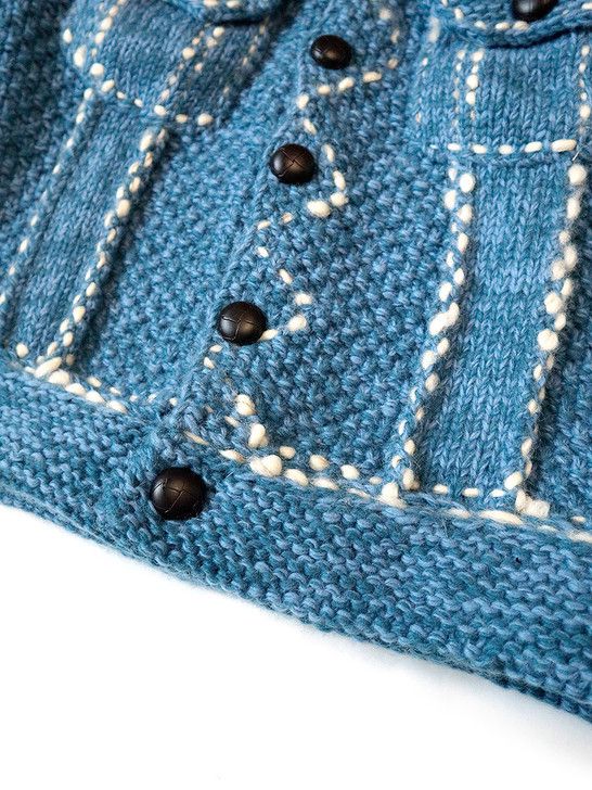 Kapital [OS] Wool Hand Knit Cowichan G Jean in Navy Size US L / EU 52-54 / 3 - 13 Thumbnail