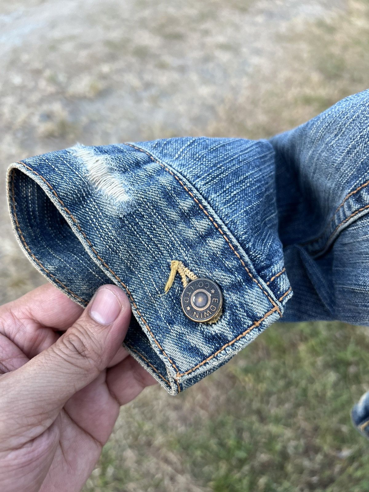 Edwin × If Six Was Nine × Le Grande Bleu (L.G.B.) 90’s style Edwin Distress Faded Denim Jacket Size US S / EU 44-46 / 1 - 15 Thumbnail