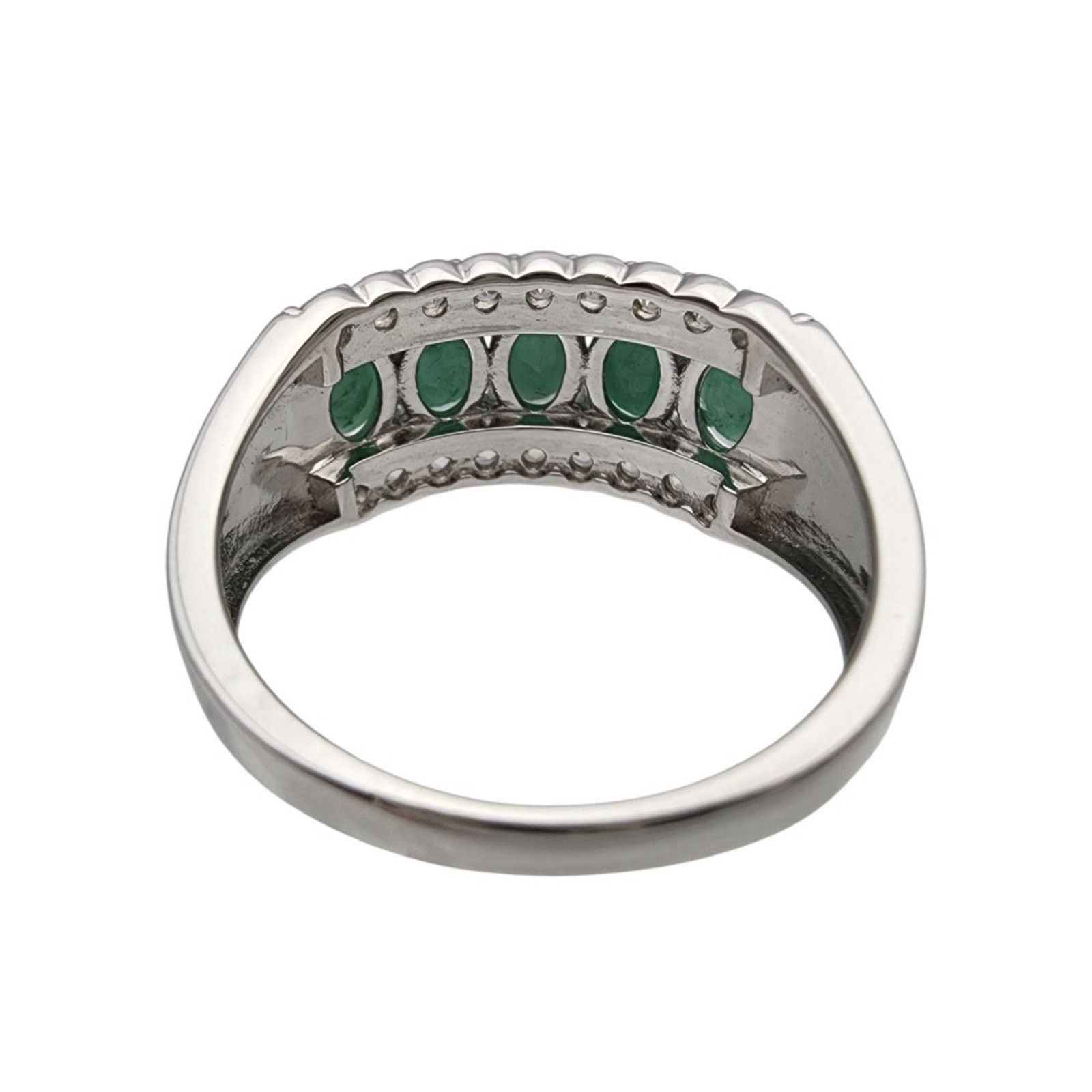 Other Sterling Silver Milky Emerald and Clear Topaz Ring Size 10 Size ONE SIZE - 4 Thumbnail
