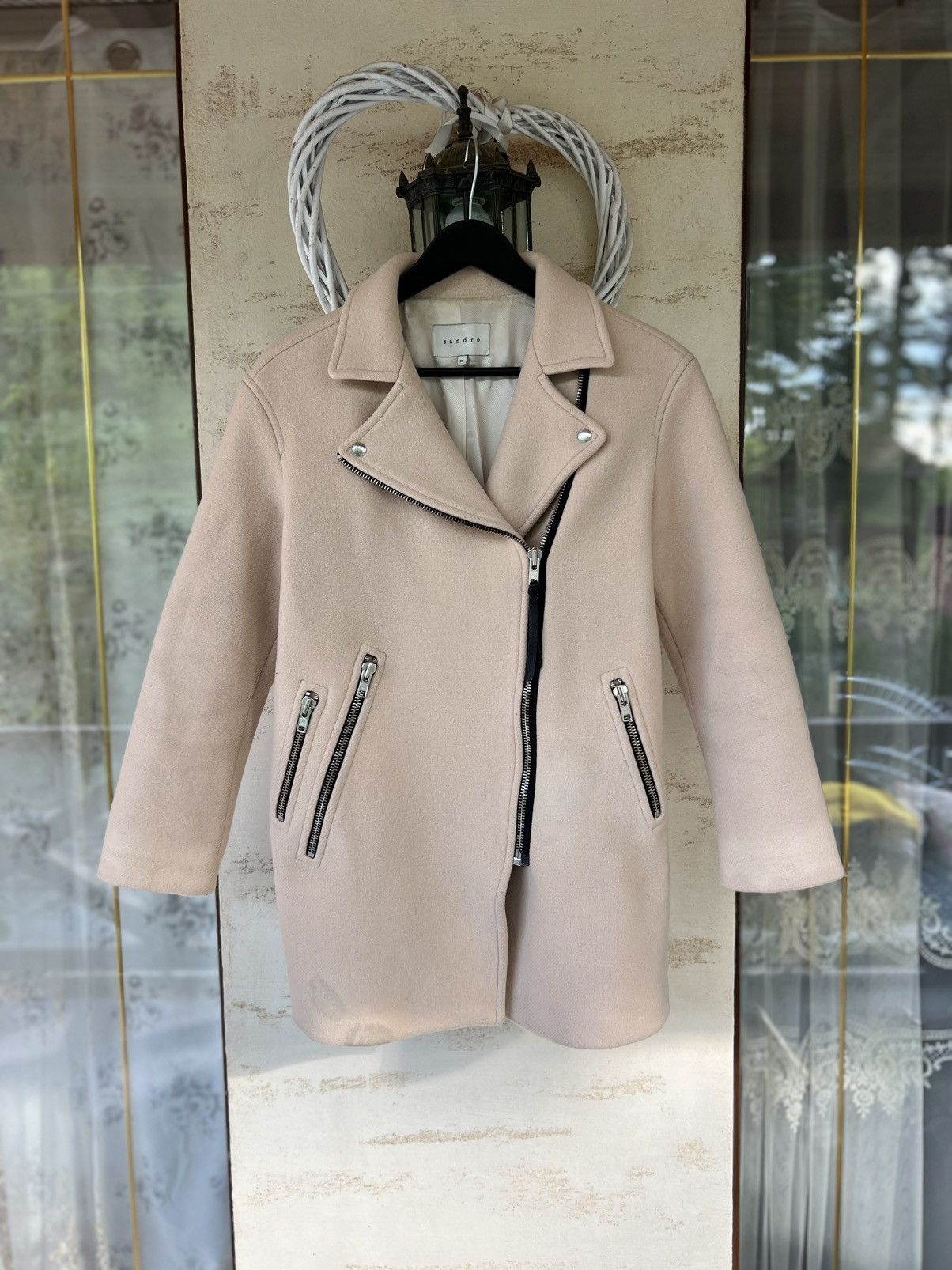 Sandro 🕊️ Sandro Paris Wool Blend Coat — Size 36 / Blush Pink / Asym Size S / US 4 / IT 40 - 1 Thumbnail