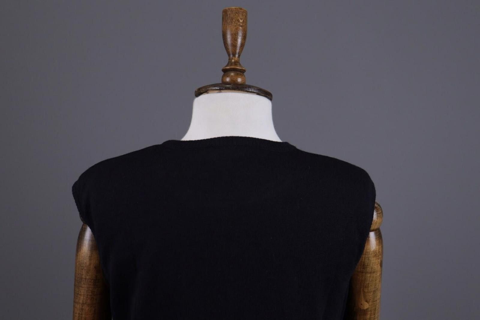Escada Vintage Escada Black Floral Wool Knit Vest Sweater Size 40 Size M / US 6-8 / IT 42-44 - 8 Thumbnail