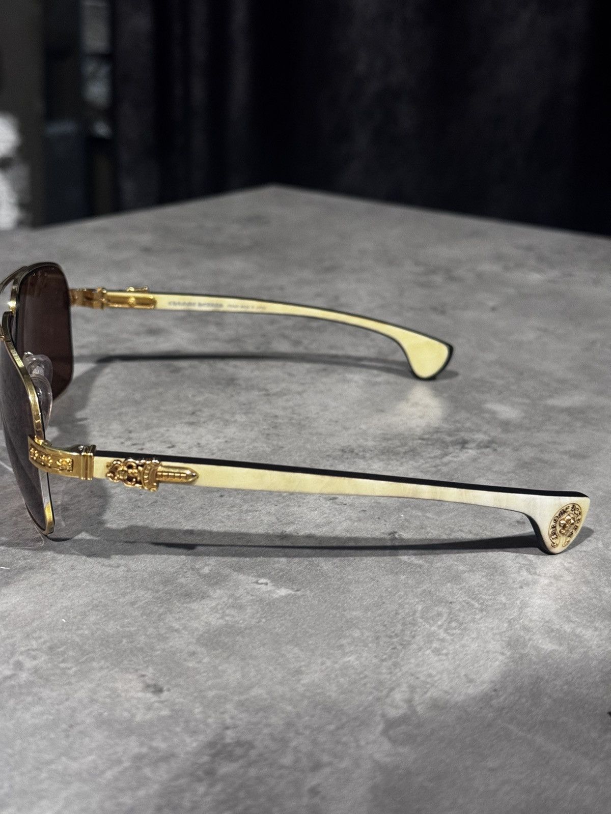 Chrome Hearts chrome hearts gold filled throb dagger sunglasses Size ONE SIZE - 2 Thumbnail