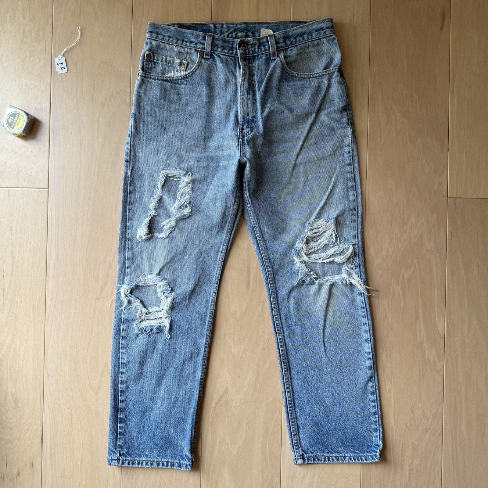 Levi's × Vintage Vintage Levis 505 Jeans 33 Blue 90s Made in USA Light Wash Size US 33 - 2 Thumbnail