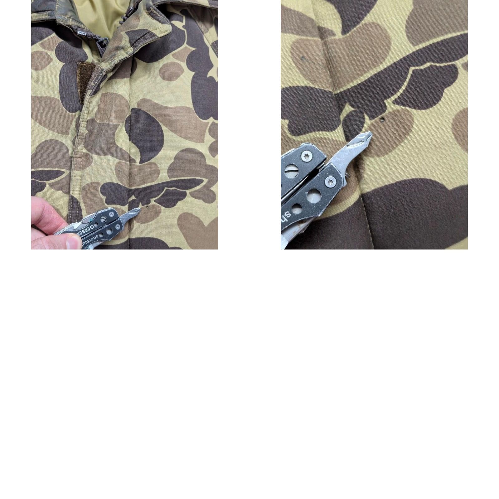 Vintage VINTAGE goose down CAMOUFLAGE PARKA jacket M MEN Brown Down insulation Cotton blend Zip 42-44 Frogskin Goose Down Parka Size US M / EU 48-50 / 2 - 9 Thumbnail
