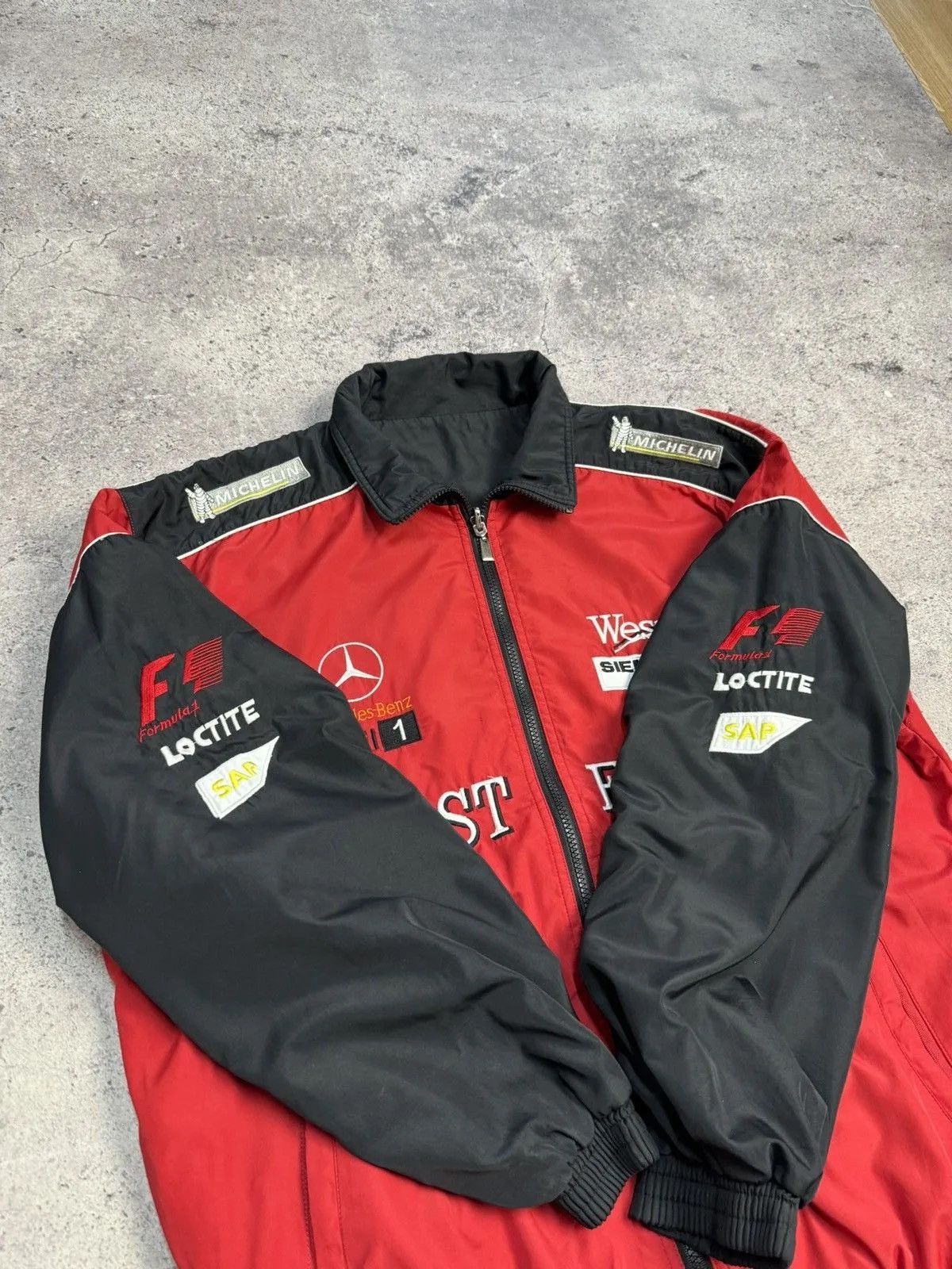 Formula 1 Vintage Mercedes-Benz West Wars Reiner F1 Racing Jacket Size US XL / EU 56 / 4 - 9 Thumbnail