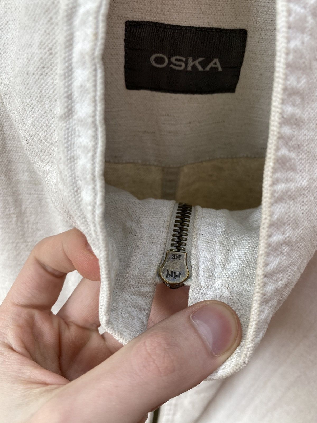 OSKA Vintage OSKA Linen Blend Zip Oversized Heavyweight Coat Size L / US 10 / IT 46 - 5 Thumbnail