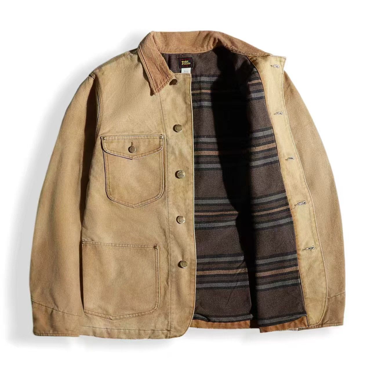 RRL Ralph Lauren Double RL Lynn Wool Lined Work Jacket Size US XL / EU 56 / 4 - 2 Thumbnail
