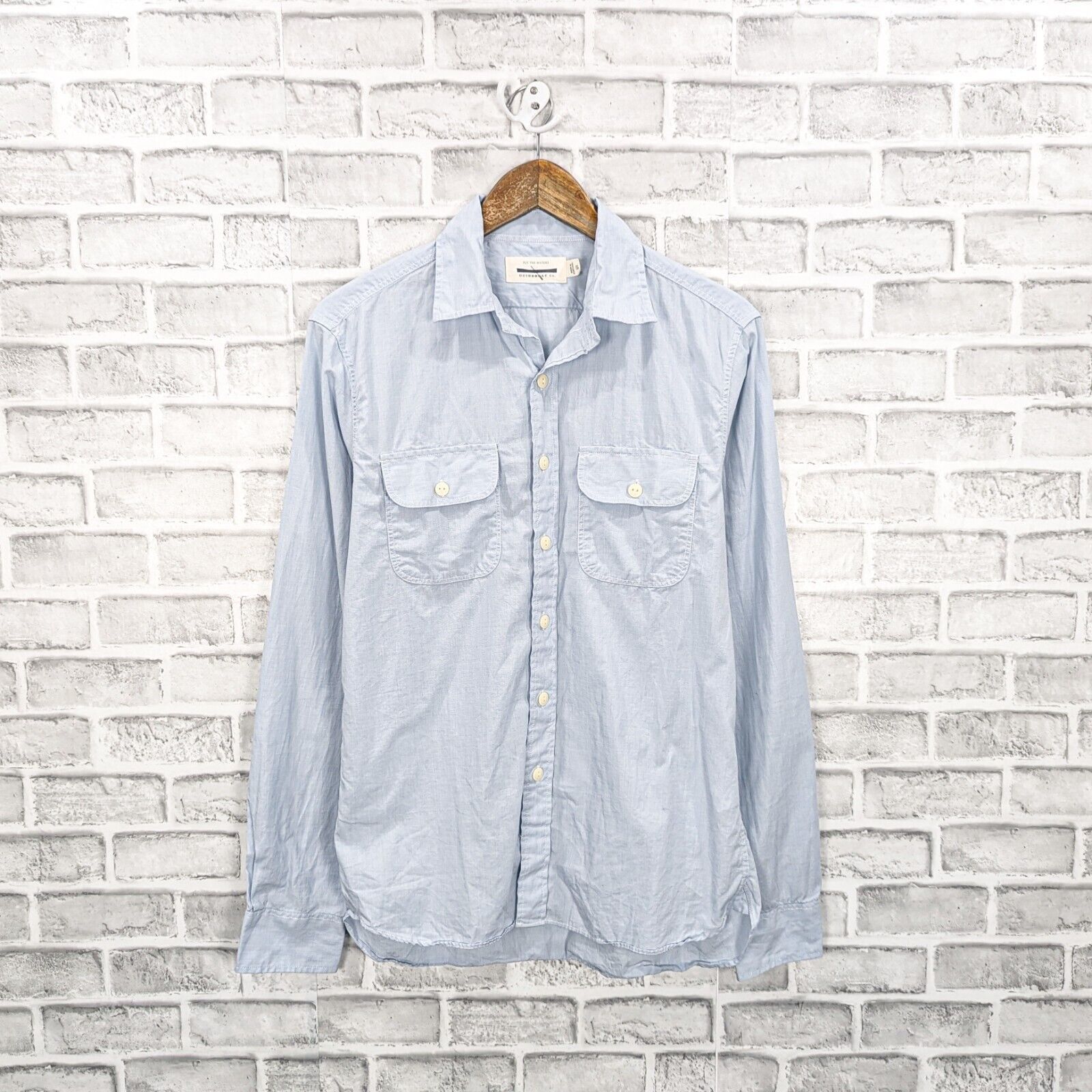 Designer GUIDEBOAT Co. Button front Shirt 2 pocket in blue cotton Size US S / EU 44-46 / 1 - 1 Thumbnail