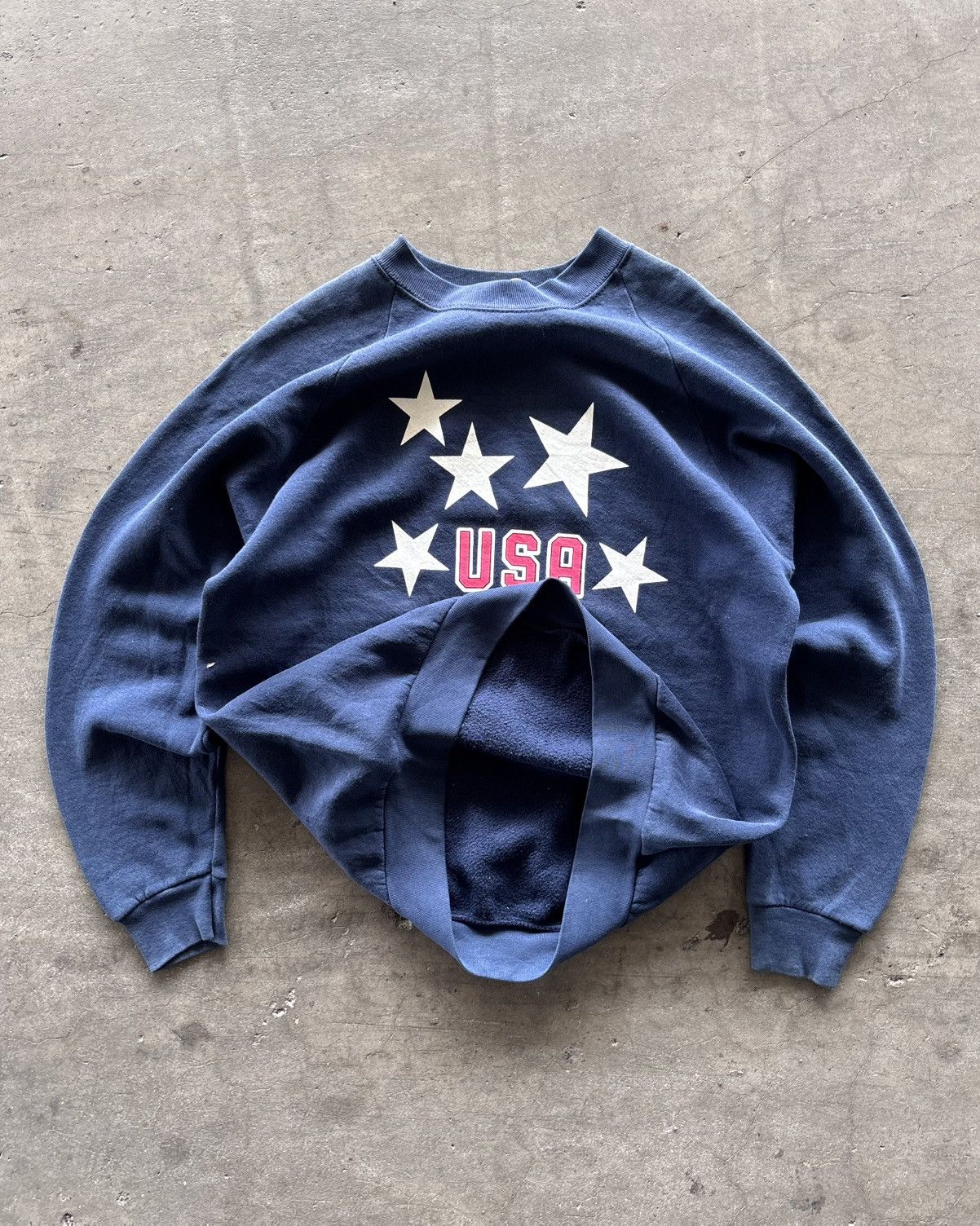 Fruit Of The Loom 90s USA Fruit Of The Loom Navy Crewneck Size US M / EU 48-50 / 2 - 4 Thumbnail
