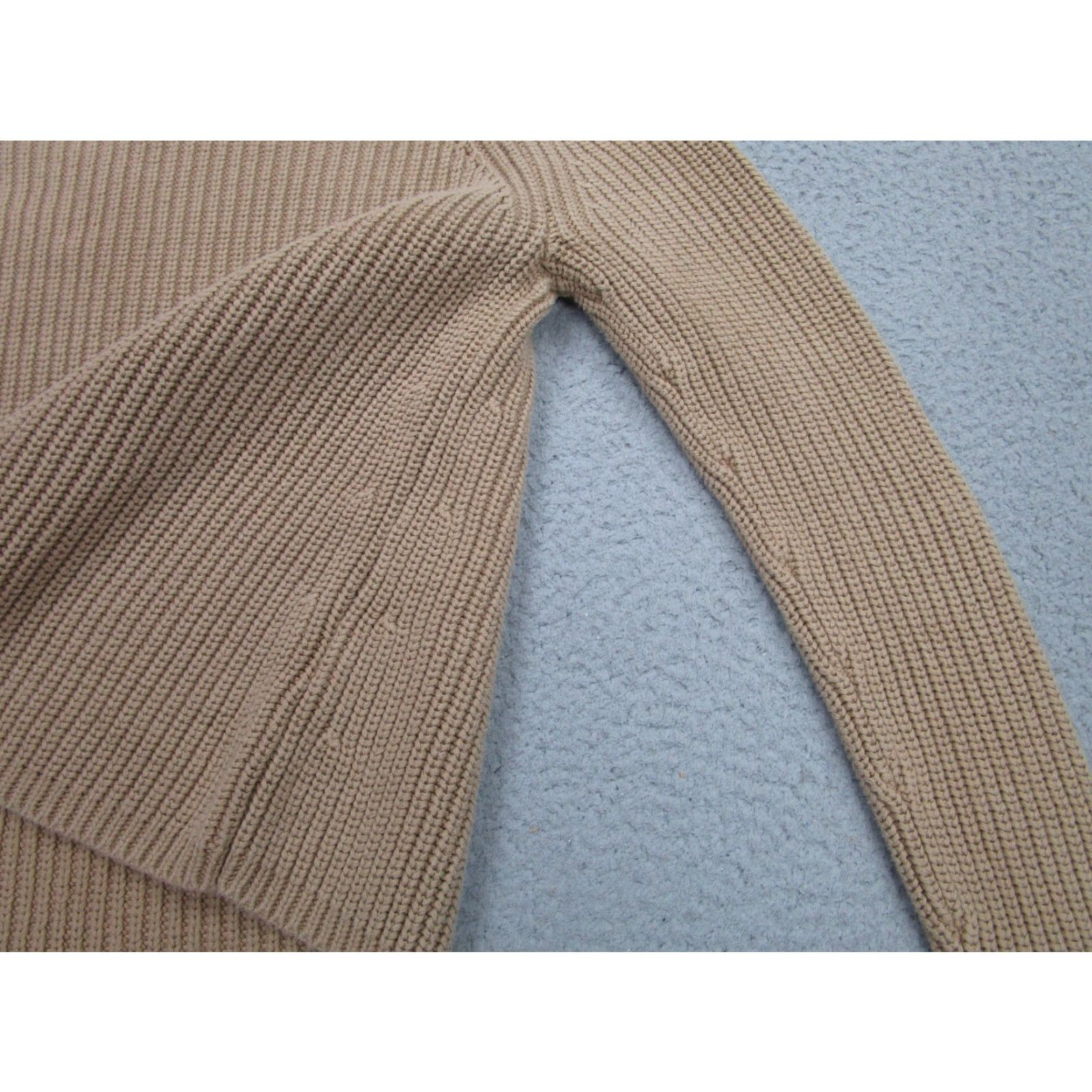Quince Quince Sweater Womens XS Beige Organic Cotton fisherman Knit Pullover Crewneck Size XS / US 0-2 / IT 36-38 - 5 Thumbnail