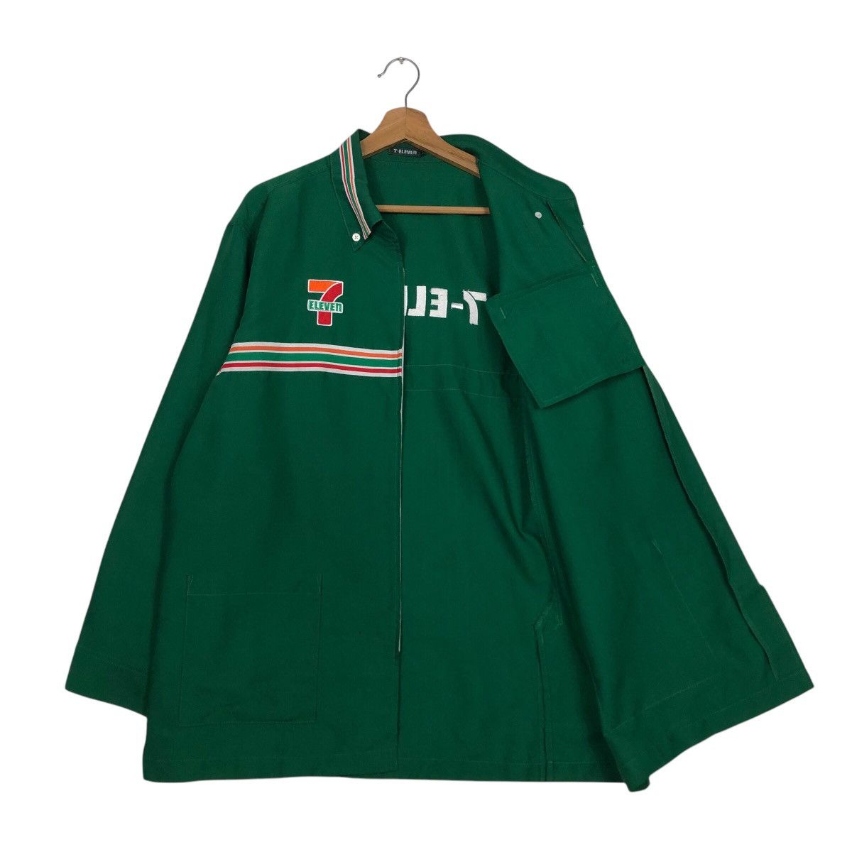 Japanese Brand 📌Vintage Worker Shirt Jacket 7-Eleven Big Logo Size US L / EU 52-54 / 3 - 12 Thumbnail