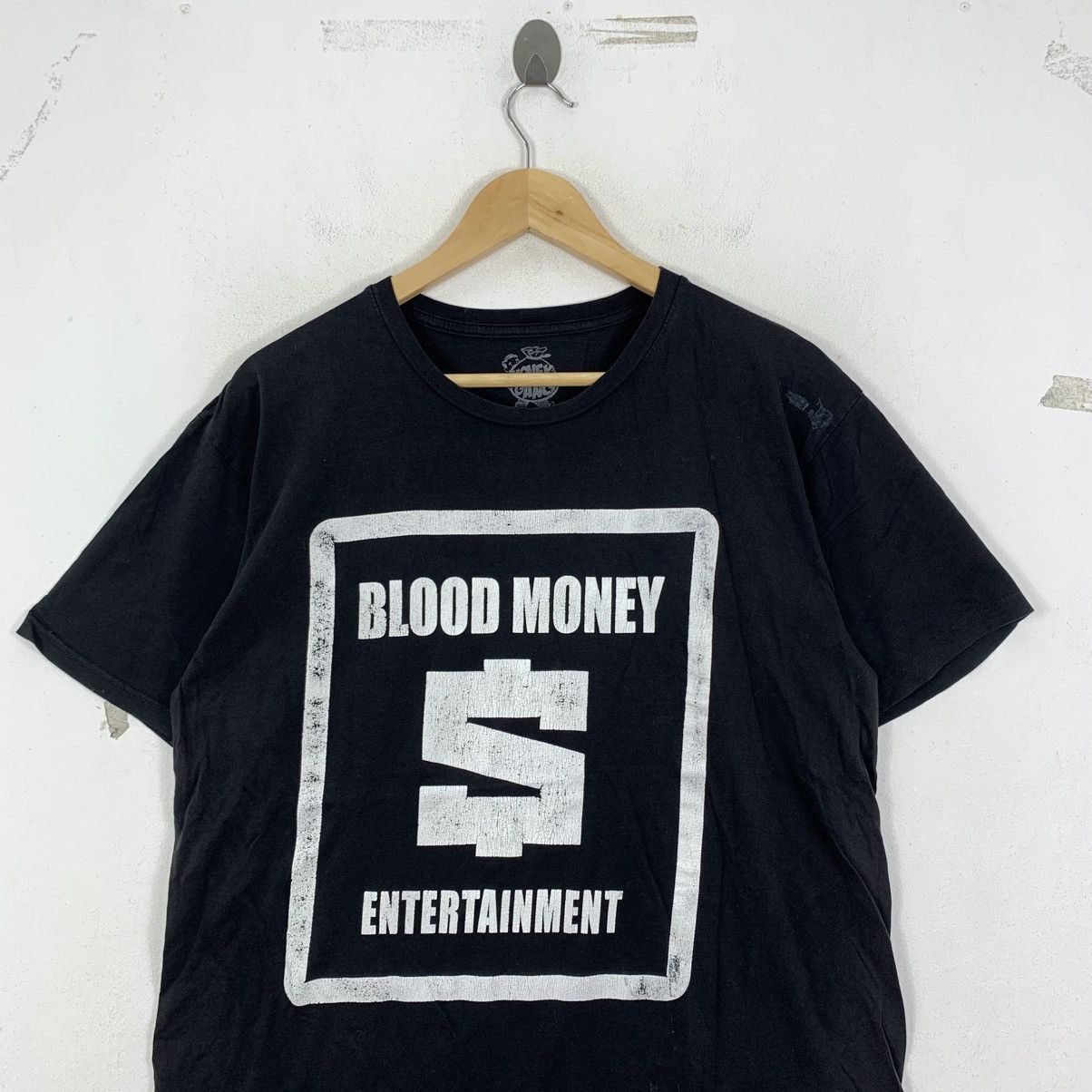 Vintage BLOOD MONEY ENTERTAINMENT Usa Money Gang Rapper Tshirt Size US L / EU 52-54 / 3 - 3 Thumbnail