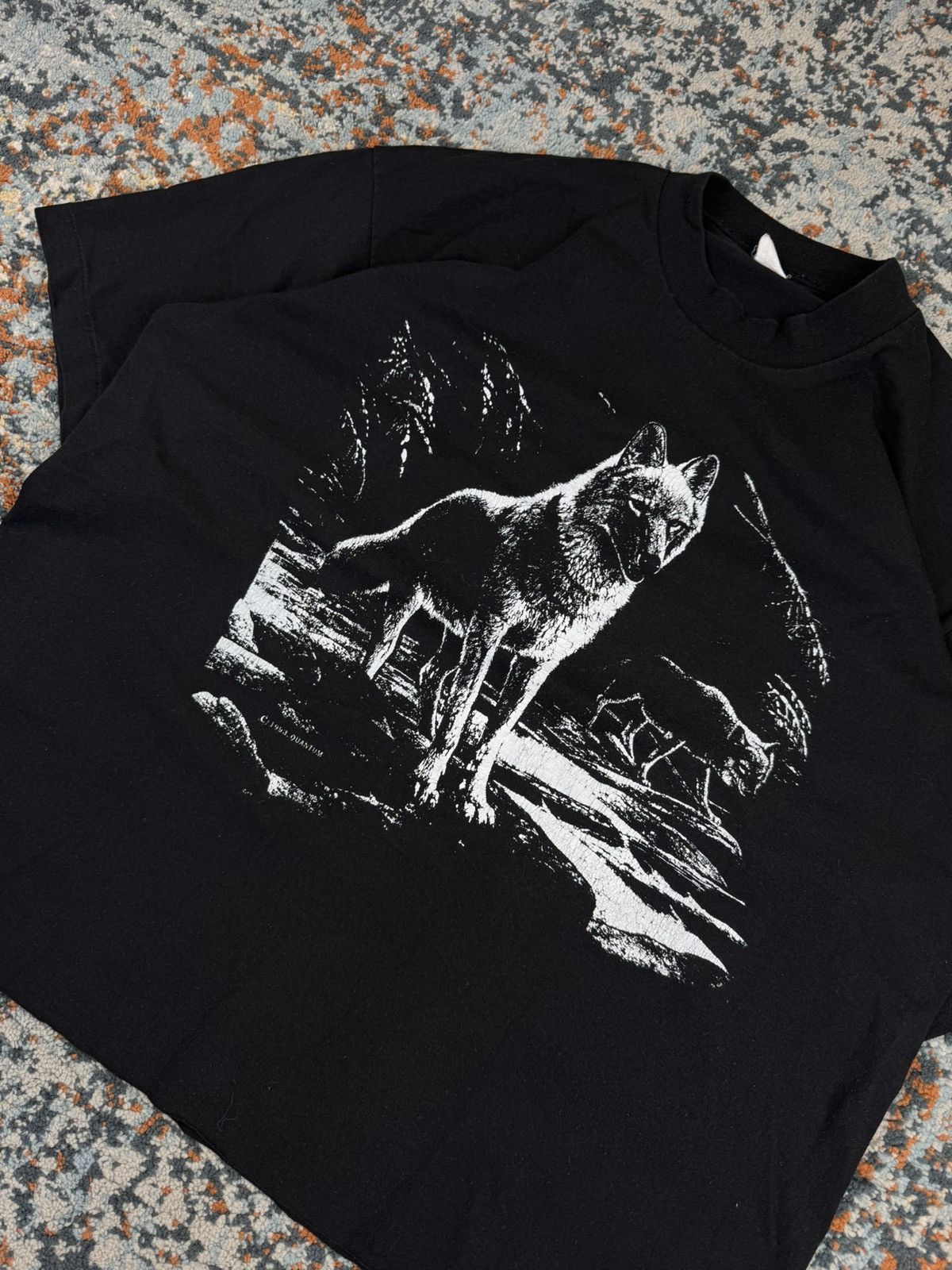 Vintage Vintage 90s Wolves animal graphic tee nature boxy opium Size US L / EU 52-54 / 3 - 3 Thumbnail