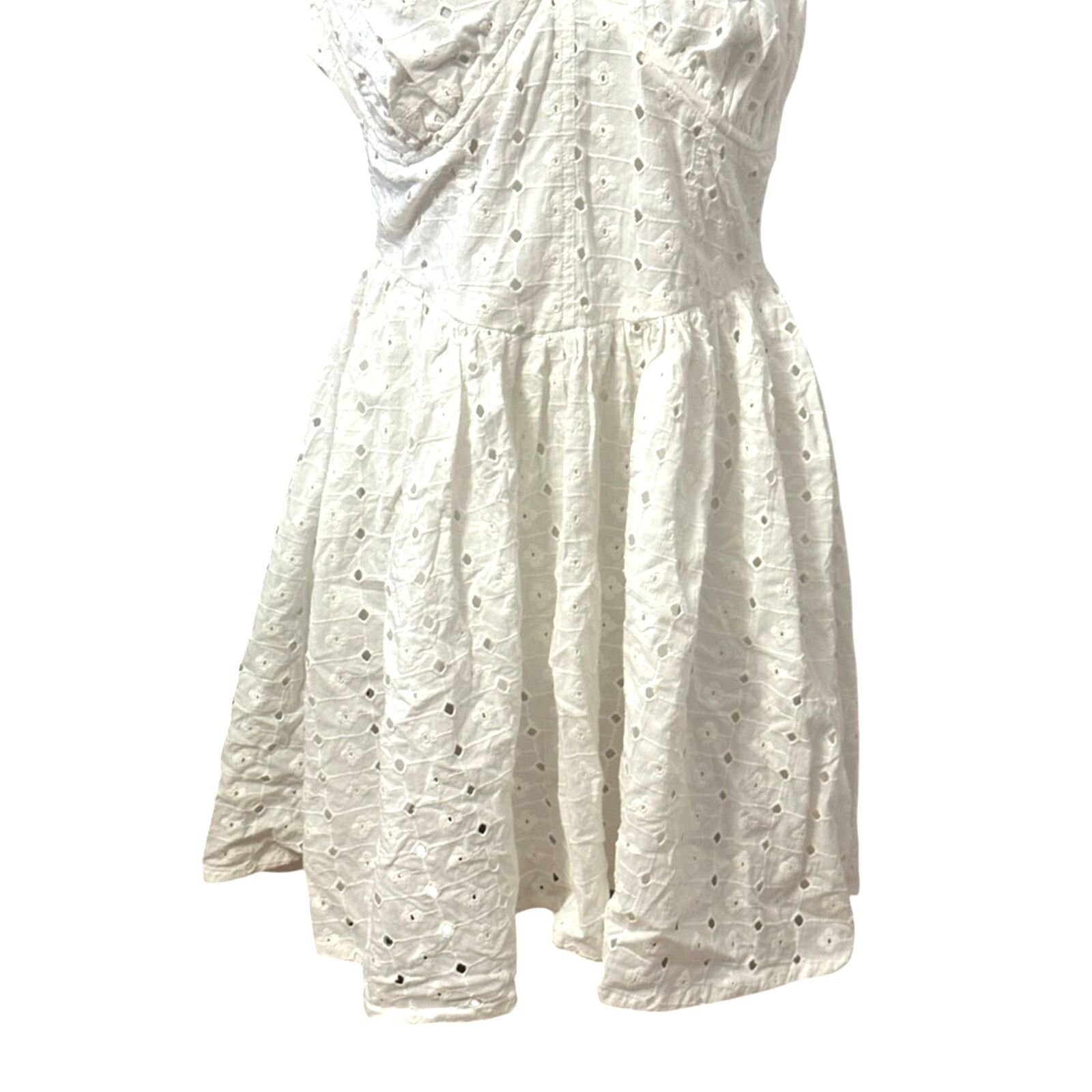 Asos ASOS Mini Dress Asymmetric One Shoulder Lace Ivory W 6 NWT Size M / US 6-8 / IT 42-44 - 3 Thumbnail