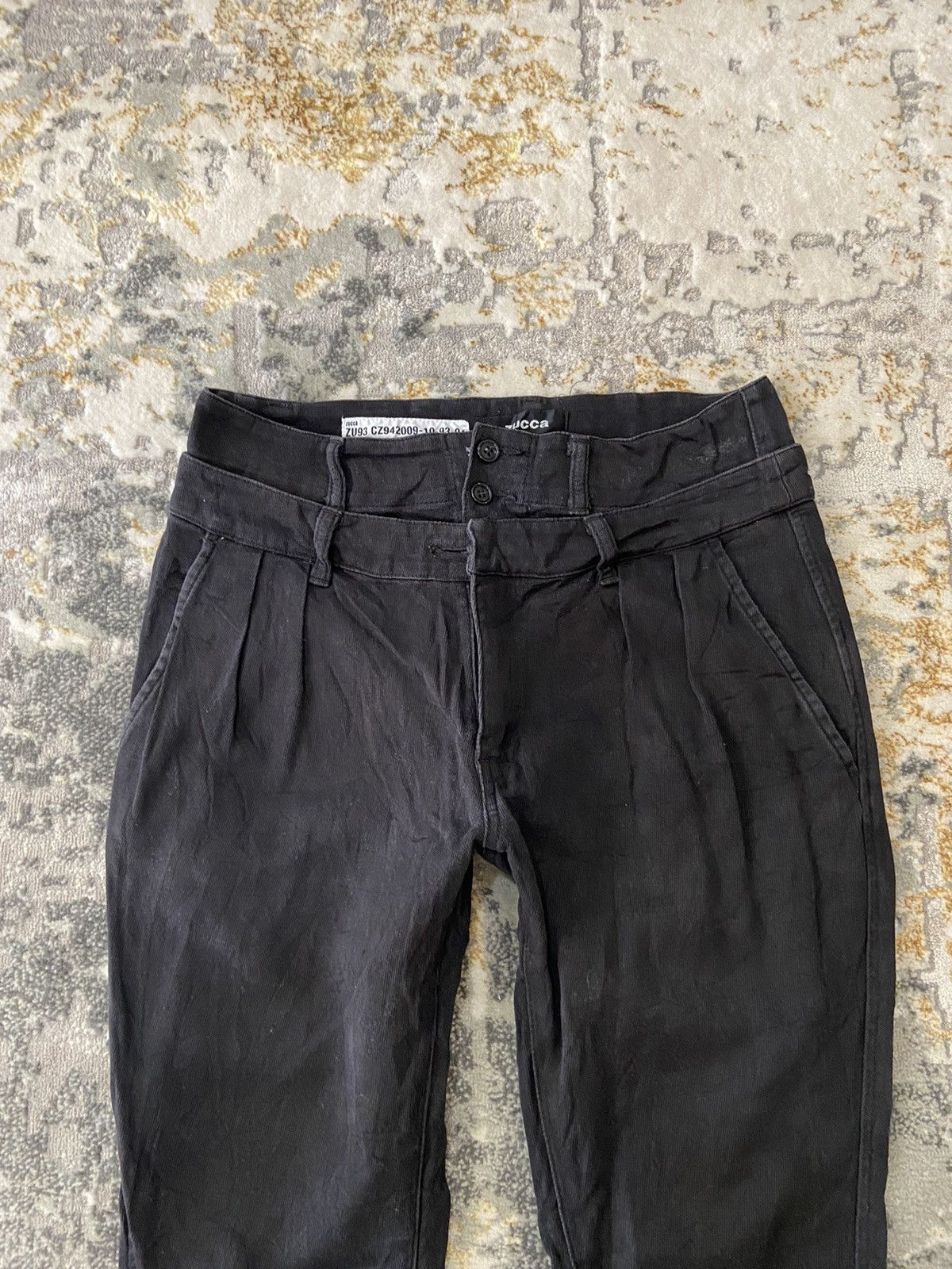 If Six Was Nine × Issey Miyake × Zucca ZUCCA Cz942009 DOUBLE WAIST PANTS Size US 32 / EU 48 - 3 Thumbnail