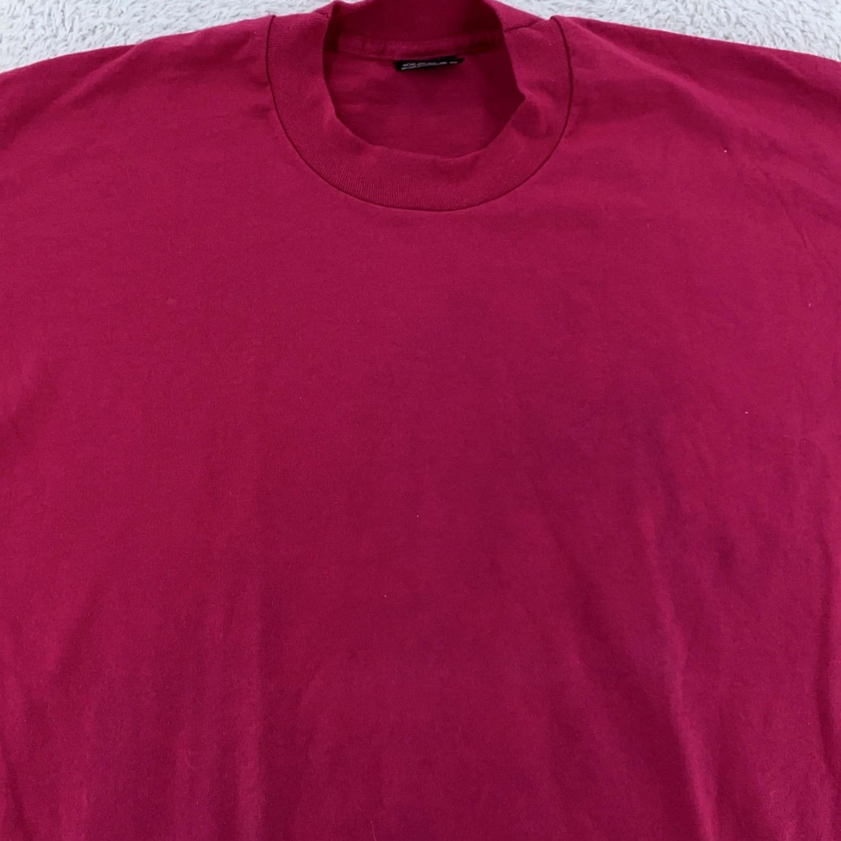 Fruit Of The Loom VINTAGE Fruit of the Loom Shirt Mens XL Pink 90s Crew Neck Short Sleeve T-Shirt Solid Tee All Seasons Tagless Size US XL / EU 56 / 4 - 2 Thumbnail