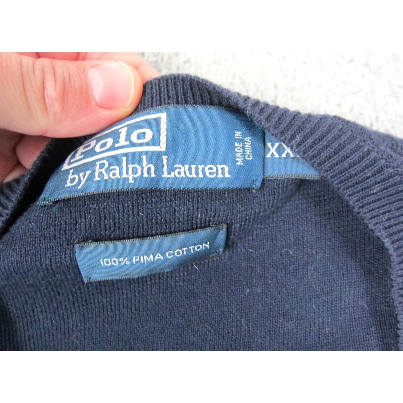 Polo Ralph Lauren Vintage Polo Ralph Lauren Vest Mens 2XL Blue Knit V Neck Golf 90s Size US XXL / EU 58 / 5 - 3 Thumbnail