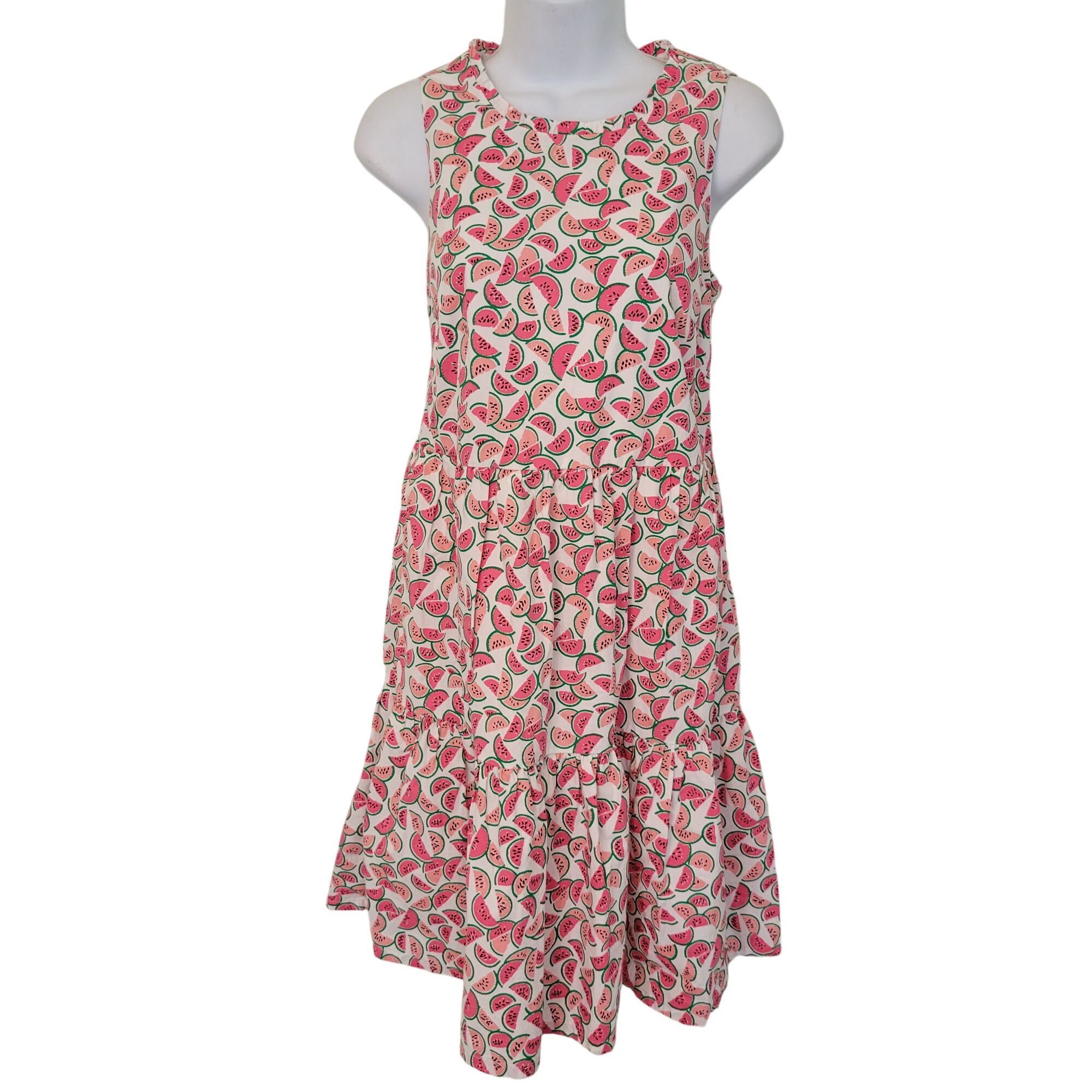 J.Crew J Crew Watermelon Print Sleeveless Tiered Dress 2 Summer Bea Size XS / US 0-2 / IT 36-38 - 1 Thumbnail