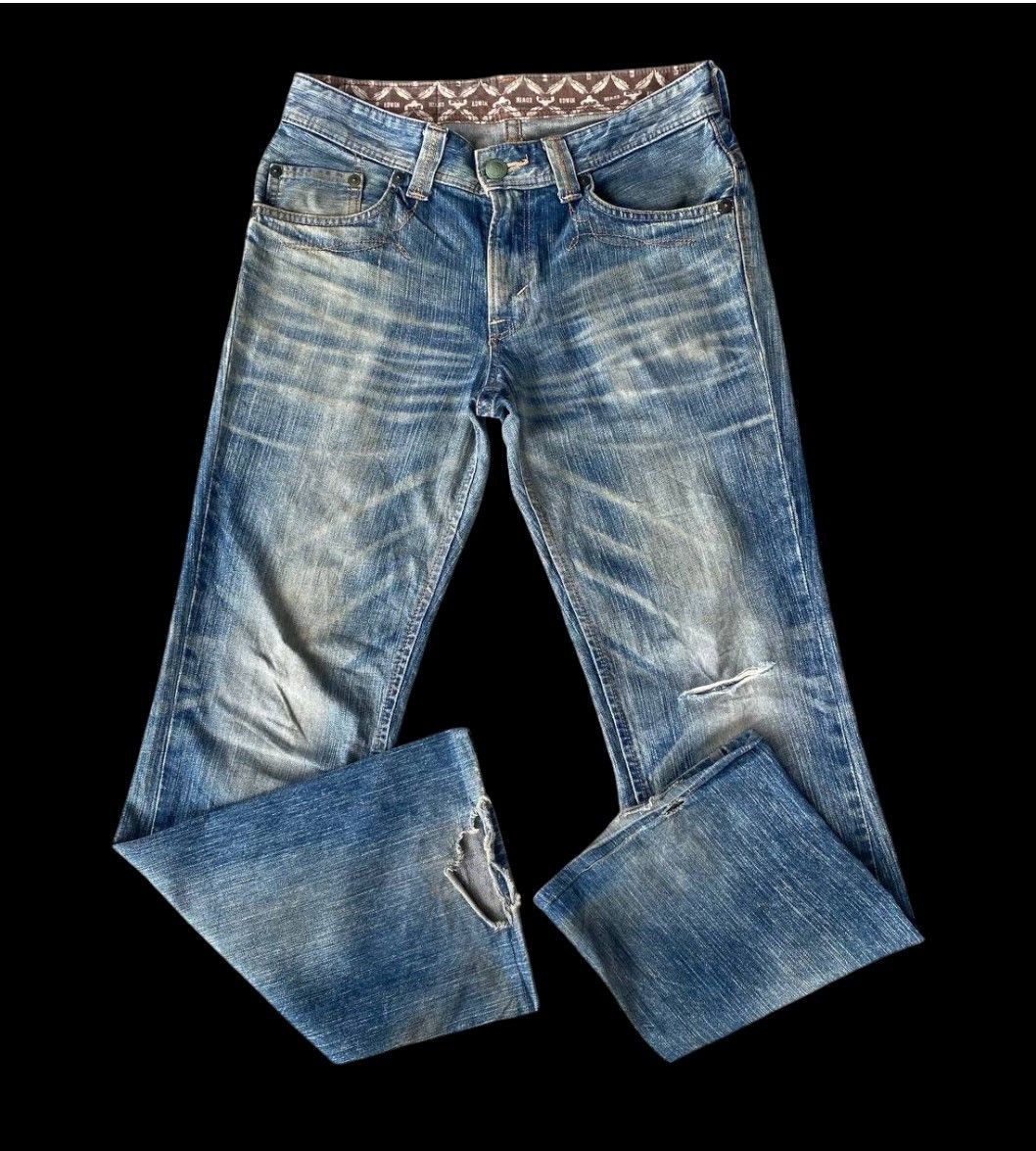 Edwin FLARED VINTAGE EDWIN JAPAN BULLS BOOTCUT DISTRESSED DENIM Size US 30 / EU 46 - 4 Thumbnail