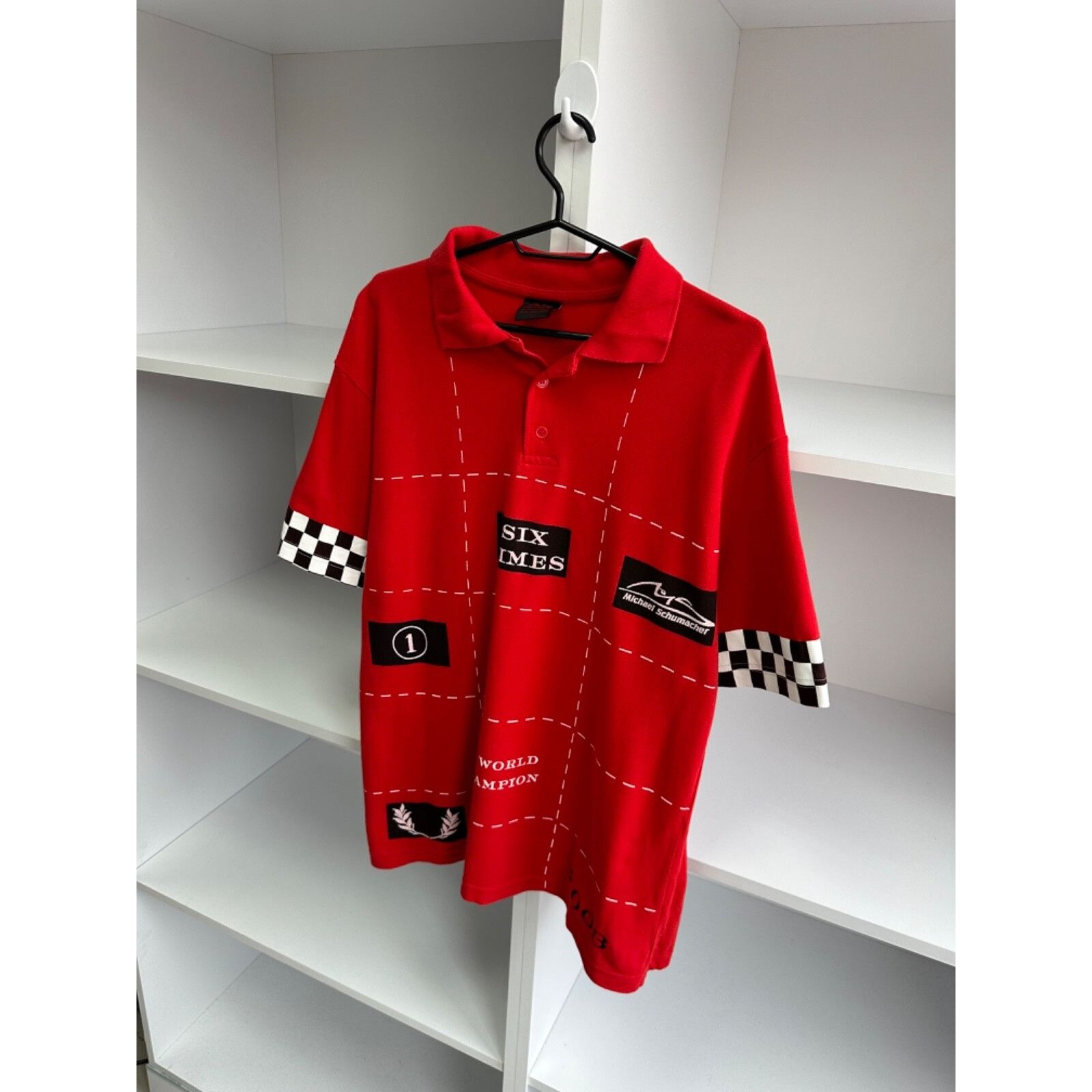 Vintage VTG Michael Schumacher F-1 Six Time Champion T-shirt Size US L / EU 52-54 / 3 - 3 Thumbnail