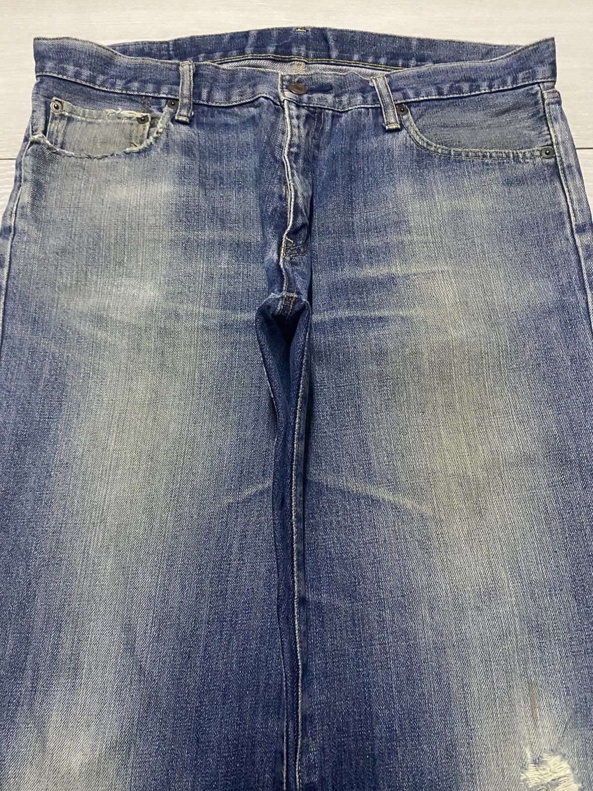 Uniqlo Vintage Japanese Brand Uniqlo S002 Faded Distressed Baggy Size US 36 / EU 52 - 3 Thumbnail
