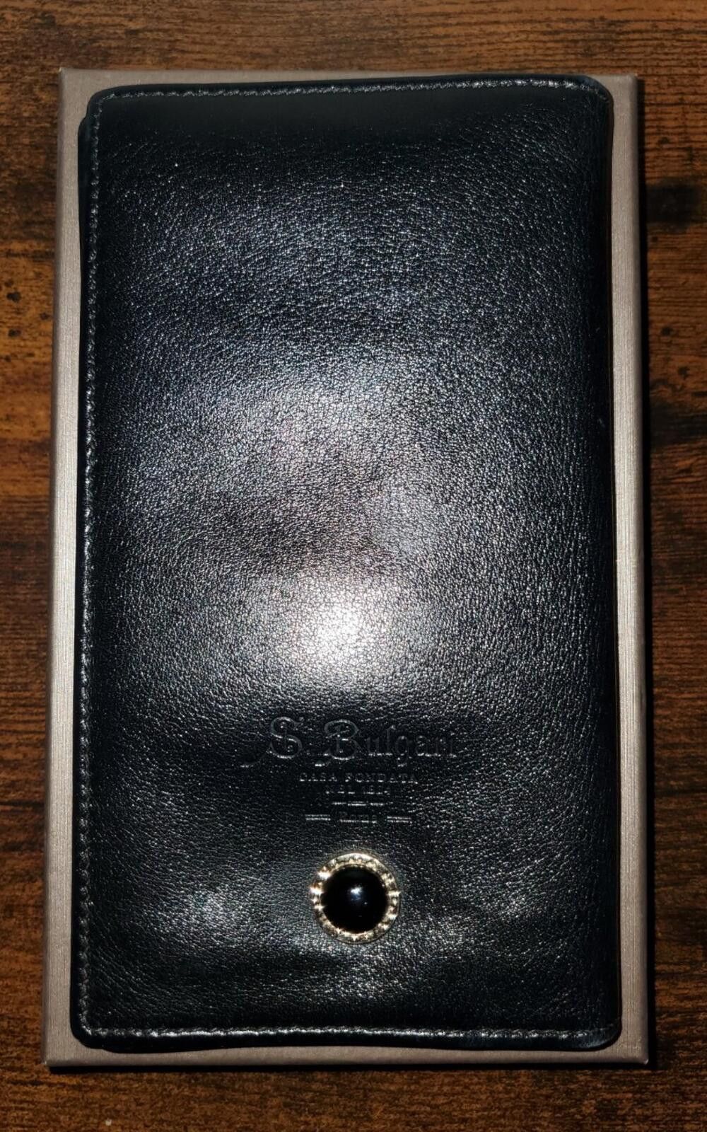Bvlgari Bvgari Vintage Black Leather Long Wallet Bifold Card Holder Size ONE SIZE - 6 Thumbnail