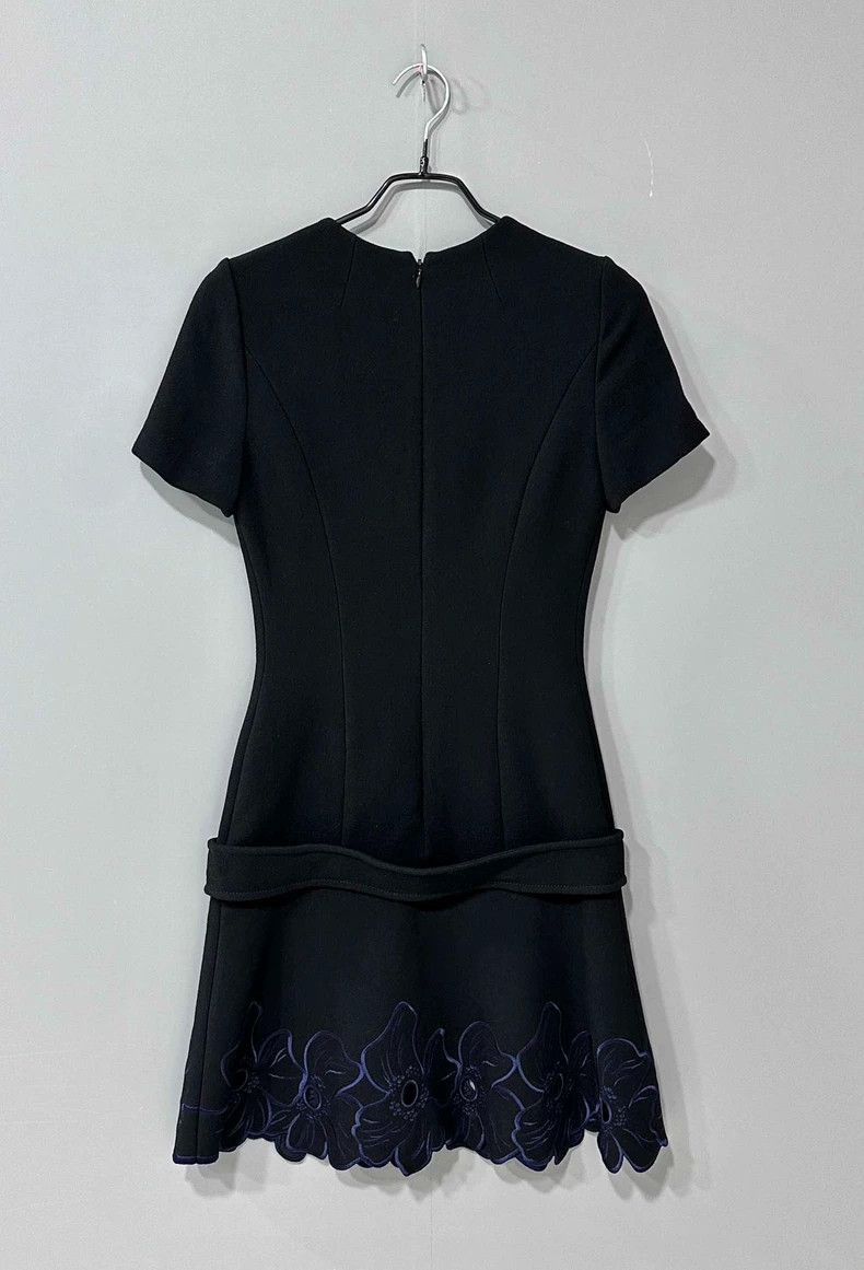 Dior Black Floral Hem Dress by Dior-2505 Size XS / US 0-2 / IT 36-38 - 3 Thumbnail
