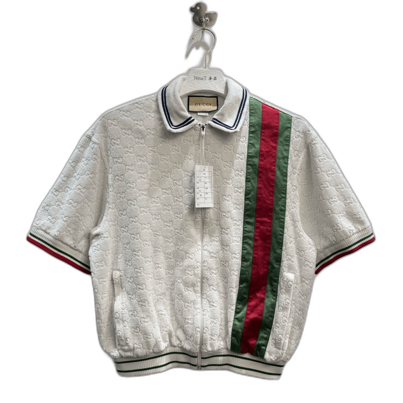 Gucci Gucci Logo Zip Short Sleeve Jacket Size US XXS / EU 40 - 1 Thumbnail