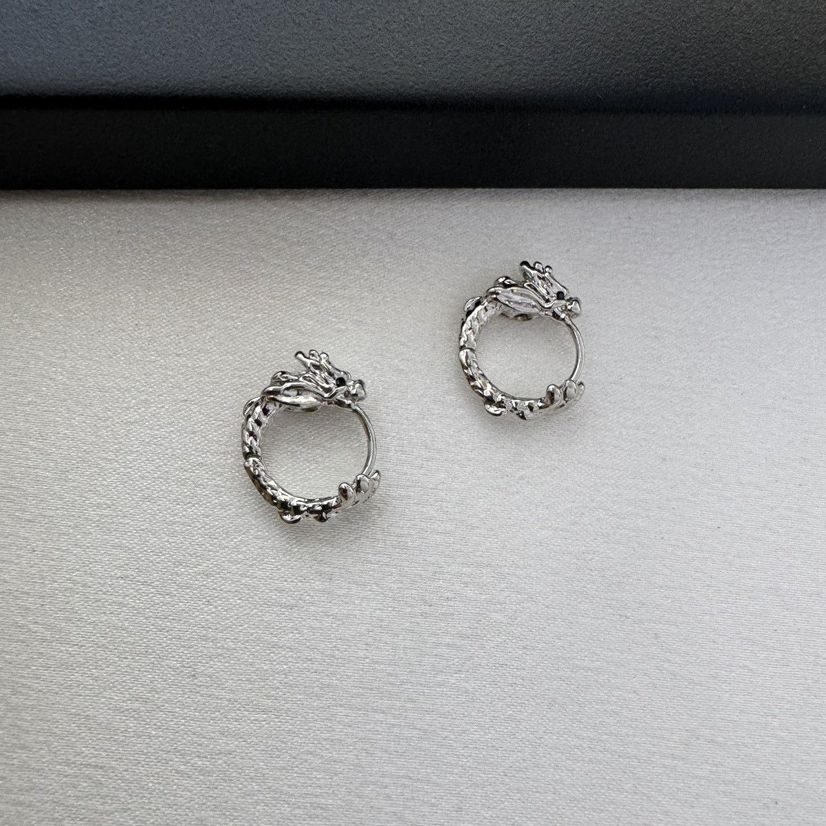 Other 16mm Small Dragon Hoop Earrings for Men Women Size ONE SIZE - 1 Thumbnail