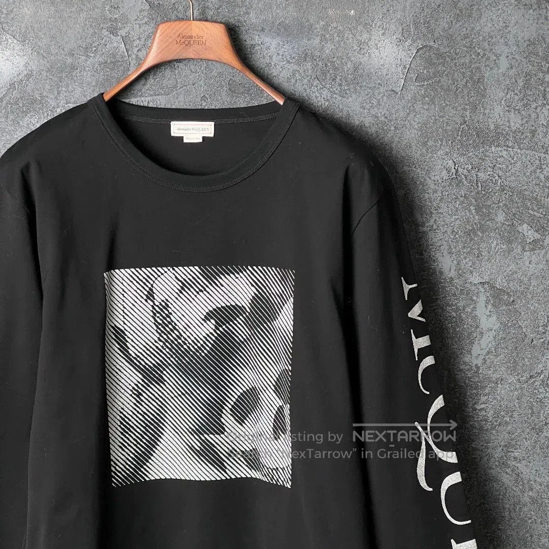 Alexander McQueen Alexander McQueen Black Printed Cotton Tee. Size US XS / EU 42 / 0 - 3 Thumbnail