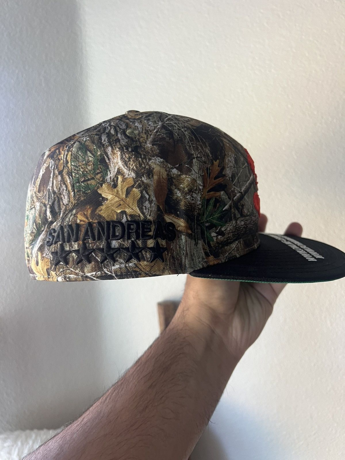 Born X Raised × Online Ceramics Bornxraised x online ceramics camo fitted hat Size ONE SIZE - 4 Thumbnail