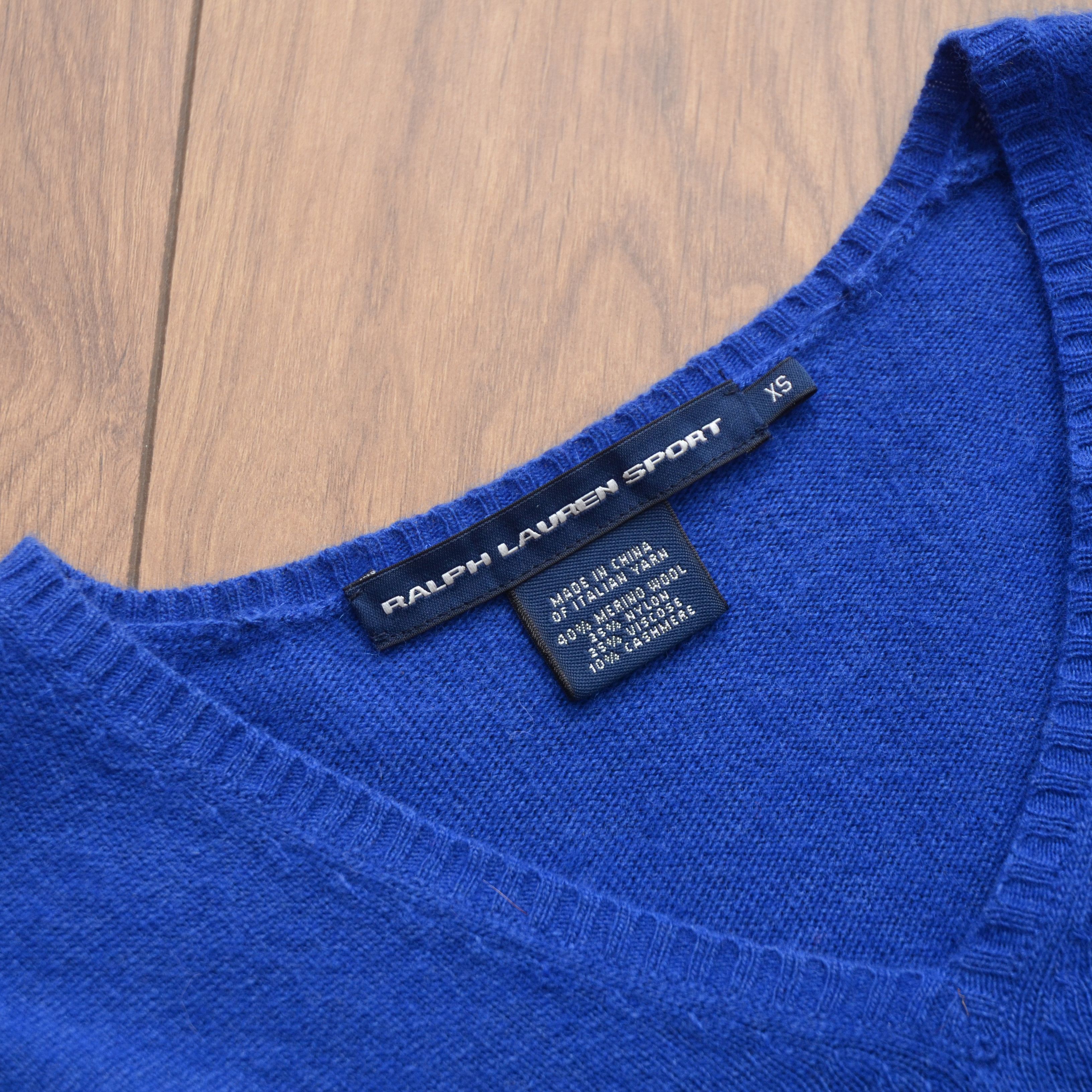 Ralph Lauren Sport Ralph Lauren Sport Royal Blue Merino Wool Cashmere Sweater Size XS / US 0-2 / IT 36-38 - 9 Thumbnail