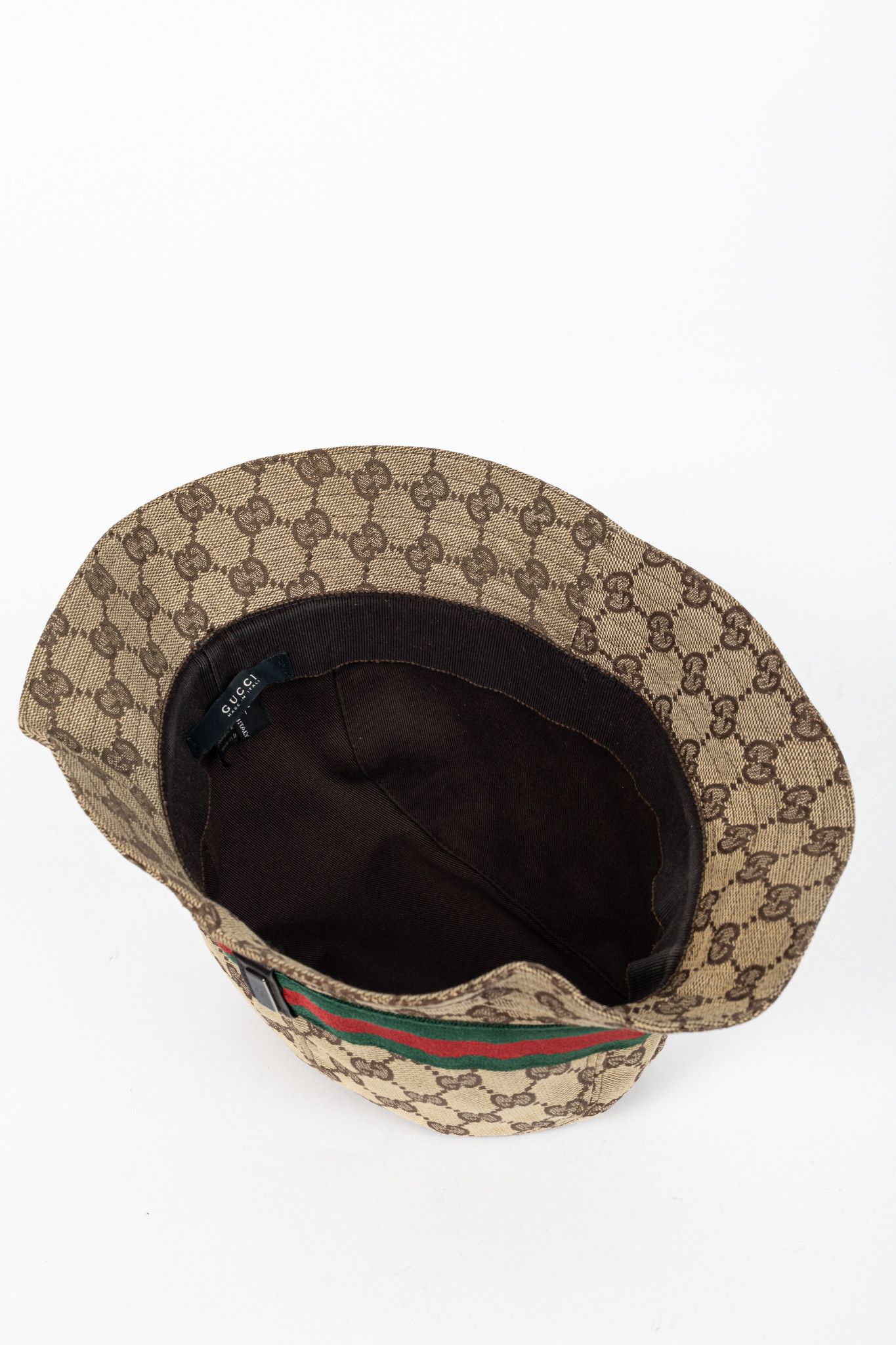 Gucci Gucci Beige & Ebony GG Canvas Web Bucket Hat Size ONE SIZE - 6 Thumbnail