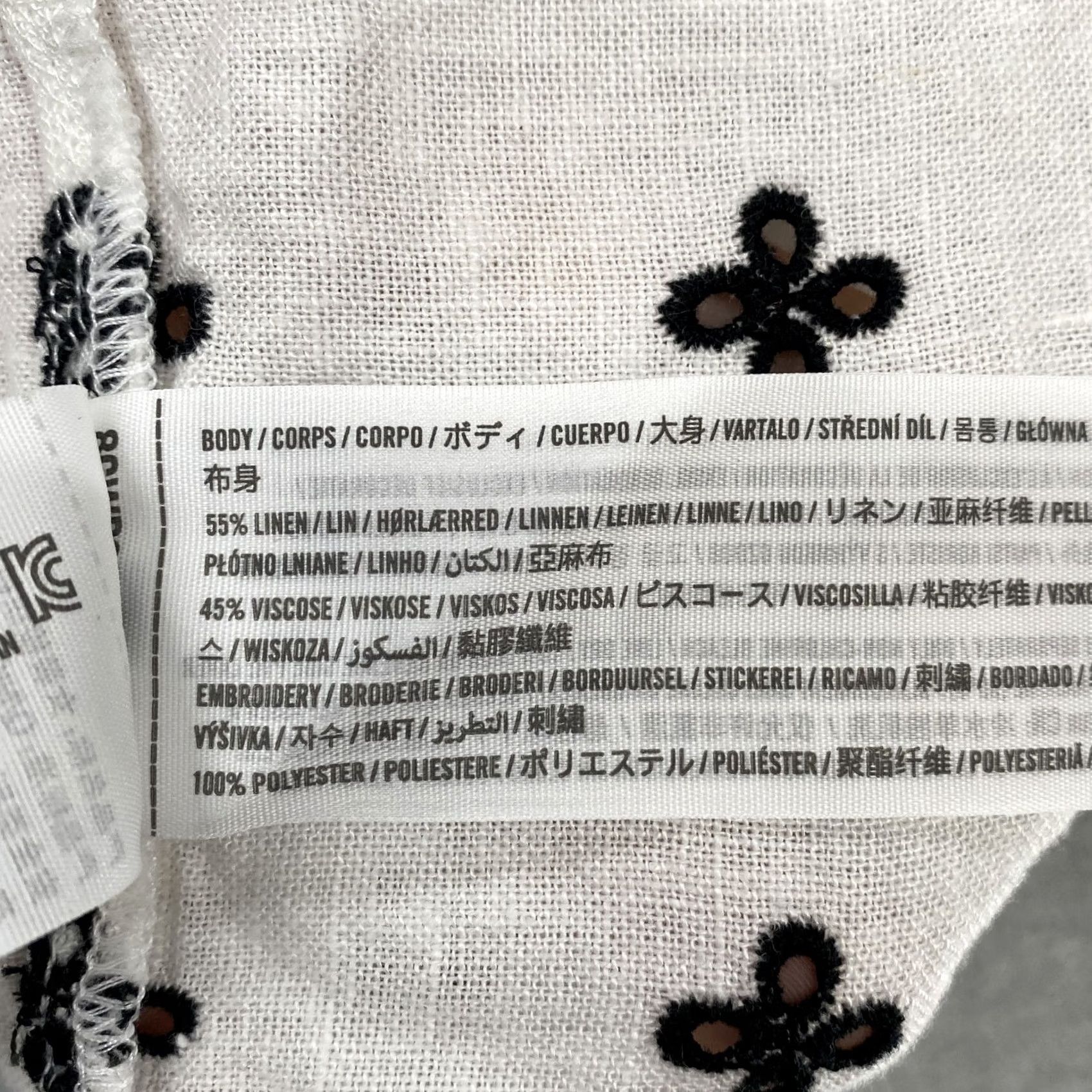 Abercrombie & Fitch Abercrombie & Fitch Shirt Womens L White Embroidered Linen Boxy Eyelet Cropped Bohemian Beach Size L / US 10 / IT 46 - 7 Thumbnail