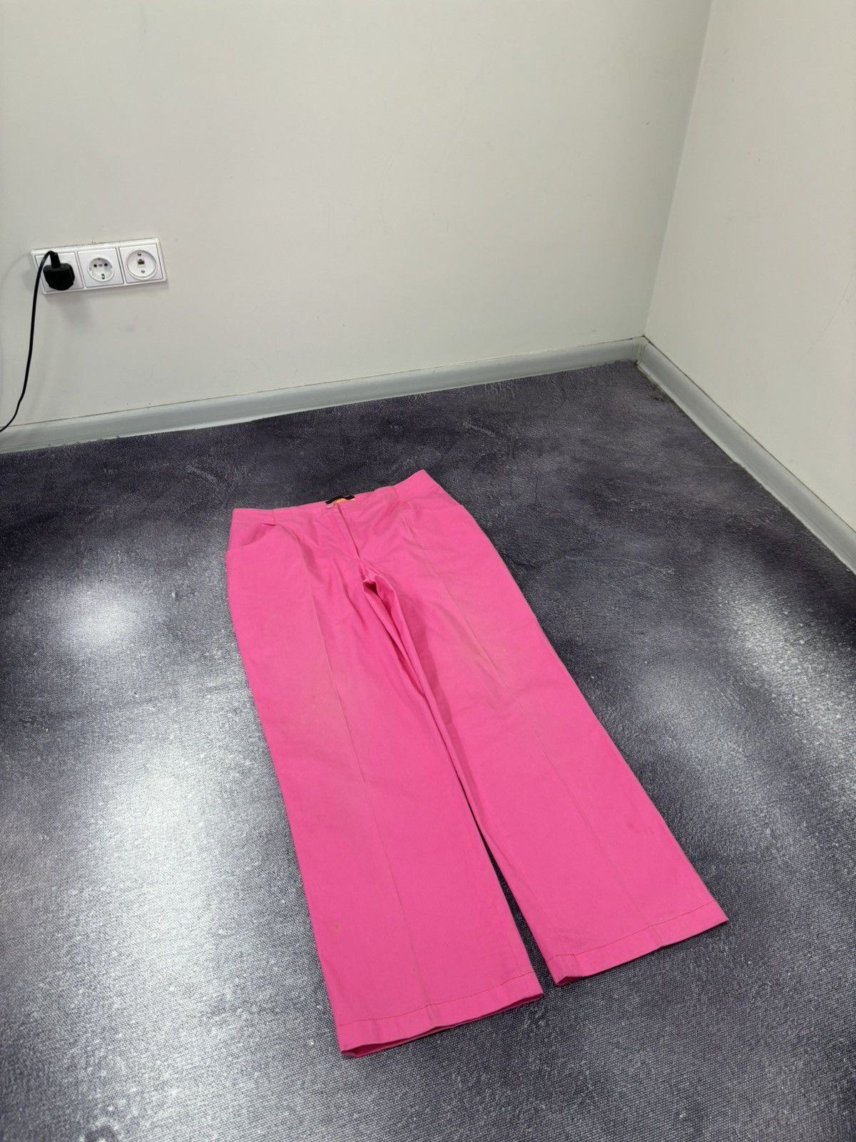 Davide Cenci Vintage Davide Cenci Women’s Luxury Pink Wide-Leg Pants Size 30" / US 8 / IT 44 - 3 Thumbnail