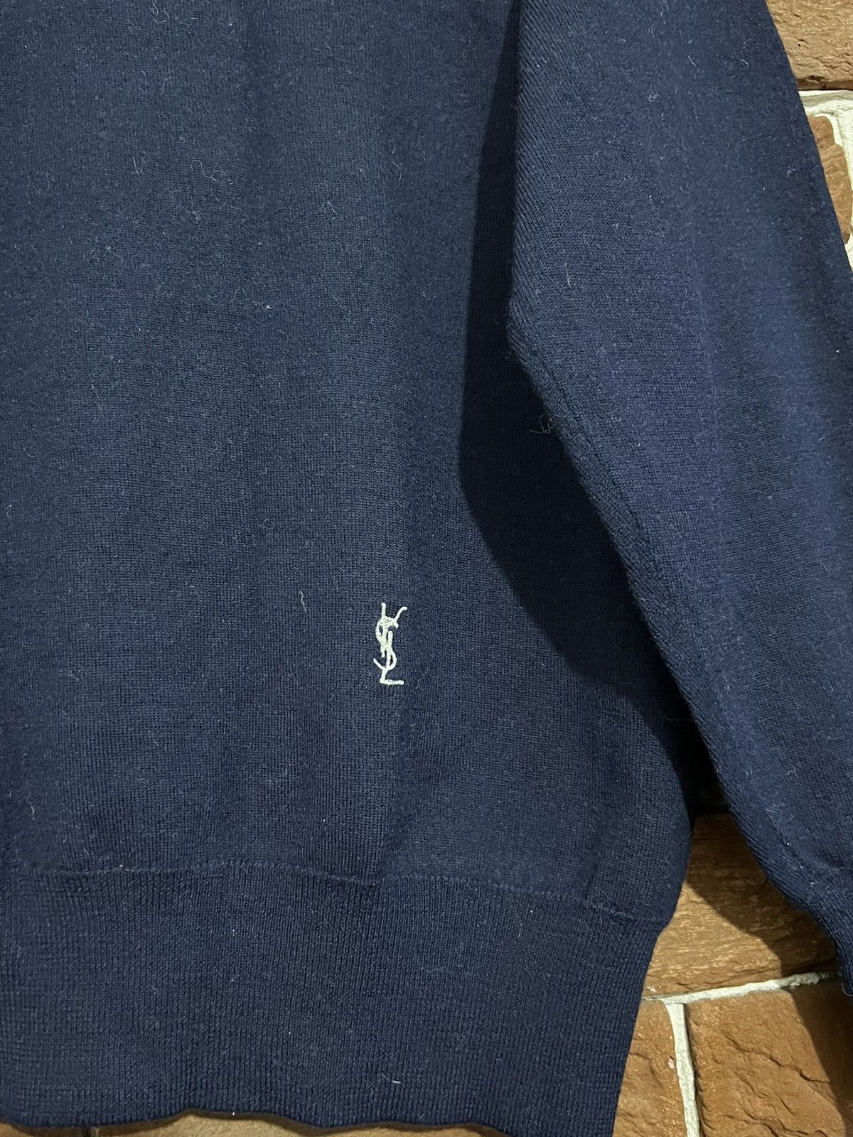 Vintage 90s Vintage Yves Saint Laurent YSL Wool Knit Sweater Size US M / EU 48-50 / 2 - 3 Thumbnail