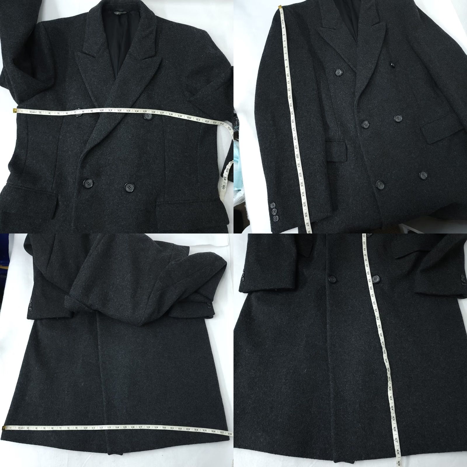 Doublet VINTAGE Traditionalist Mens Coat Trench Coat Gray 44 Long Double Breasted Lined Wool Size US S / EU 44-46 / 1 - 9 Thumbnail