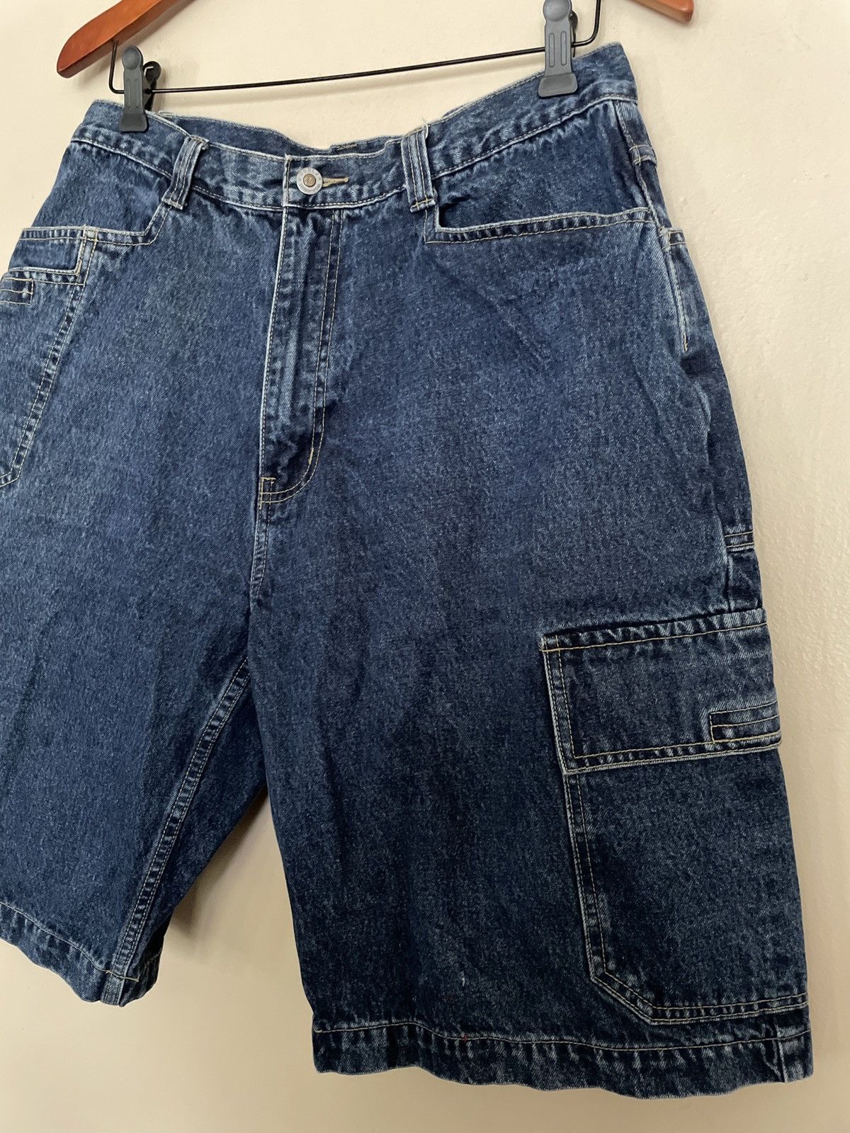 Designer × Vintage COOL J URBAN WEAR Blue Jean Denim Shorts Jorts waist cargo 🔥 Size US 34 / EU 50 - 3 Thumbnail