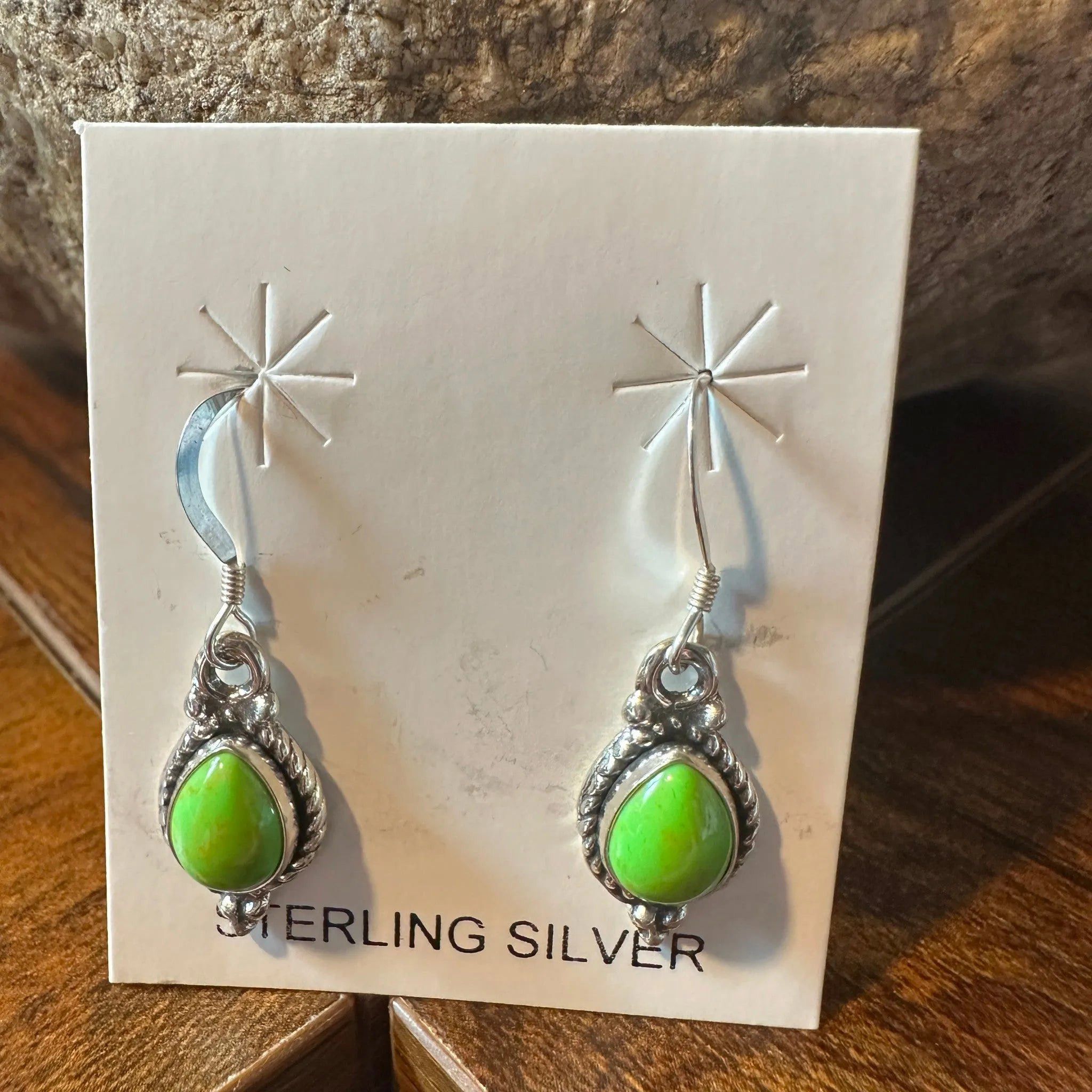 Other ChicTreasures: Sterling Silver & Aventurine Earrings Size ONE SIZE - 3 Thumbnail