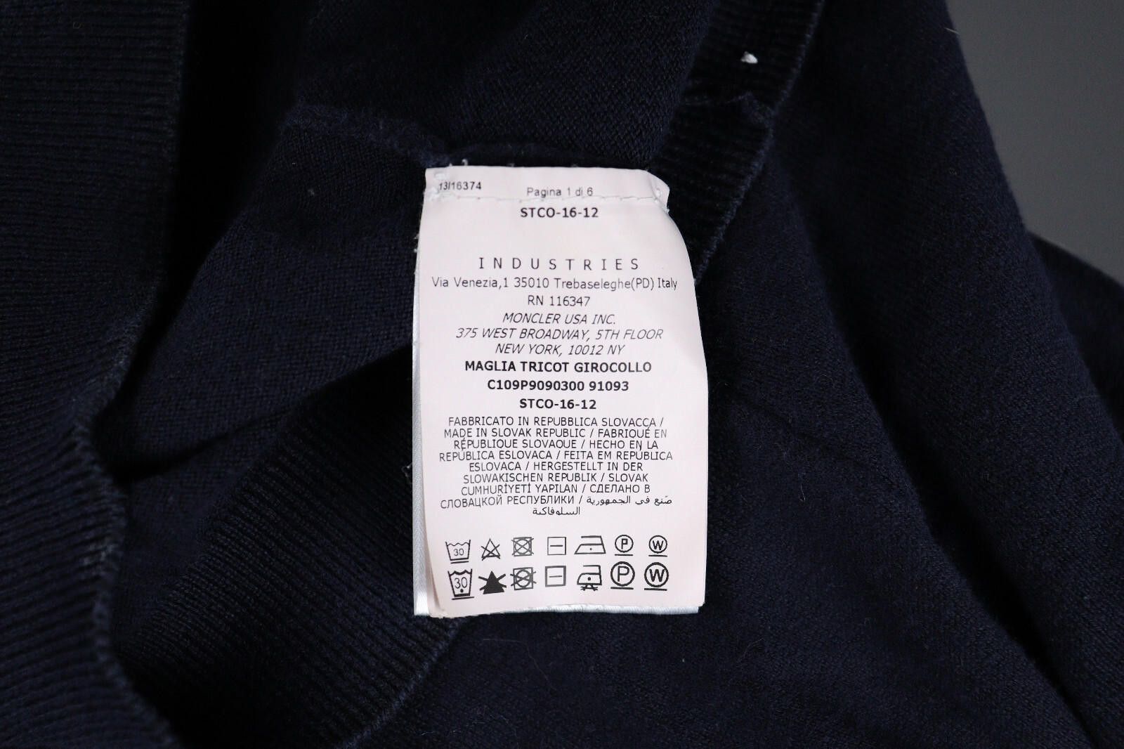 Moncler Moncler Maglia Tricot Girocolo Black Knit Top Sweater Size S Size S / US 4 / IT 40 - 9 Thumbnail